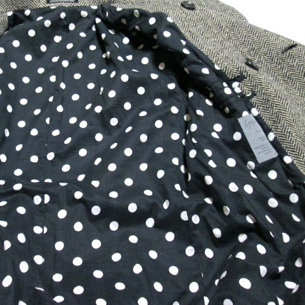 Yohji Yamamoto Yohji Yamamoto Pour Homme Herringbone Tweed Long Coat Size US L / EU 52-54 / 3 - 4 Thumbnail