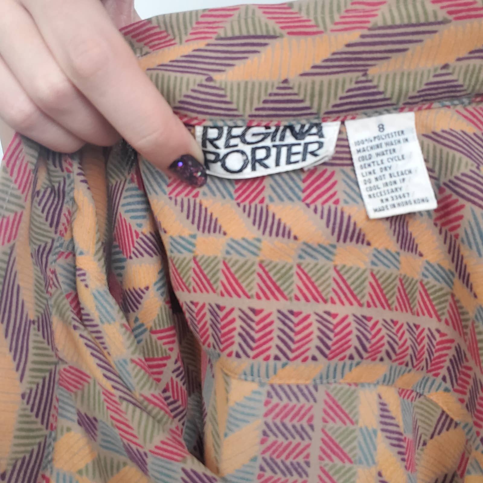 Other Vintage 80s Funky Pattern Sheer Blouse M Size M / US 6-8 / IT 42-44 - 4 Thumbnail