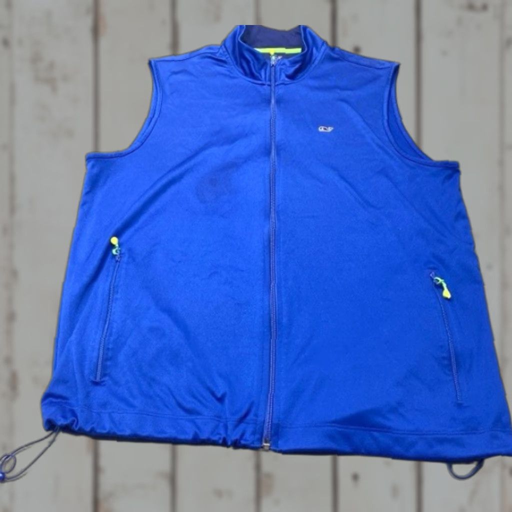 Vineyard Vines Vineyard Vines Performance Vest Mens Large Sleeveless Zip Pockets Outdoors Blue Size US L / EU 52-54 / 3 - 1 Thumbnail