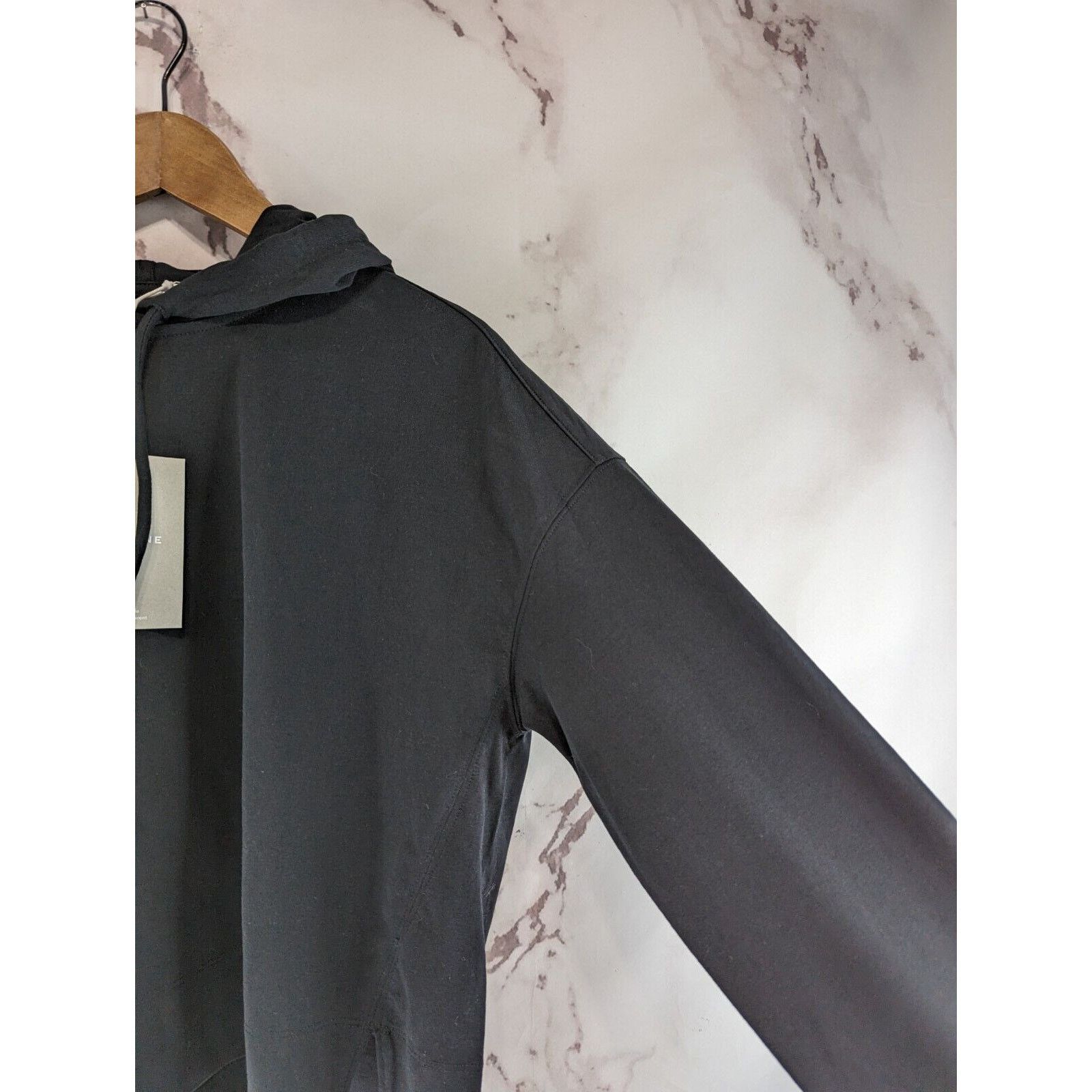 Everlane Everlane Hoodie Womens XS Black Retro Jersey Sweatshirt Size XS / US 0-2 / IT 36-38 - 12 Thumbnail