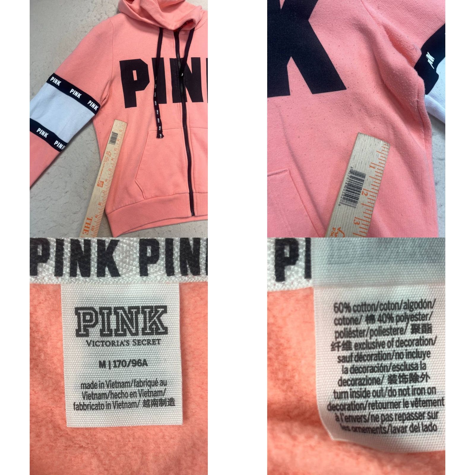Victoria's Secret Victoria's Secret PINK Hoodie Womens M Zip Up Pink See Pics 2000s Y2k Size M / US 6-8 / IT 42-44 - 8 Thumbnail