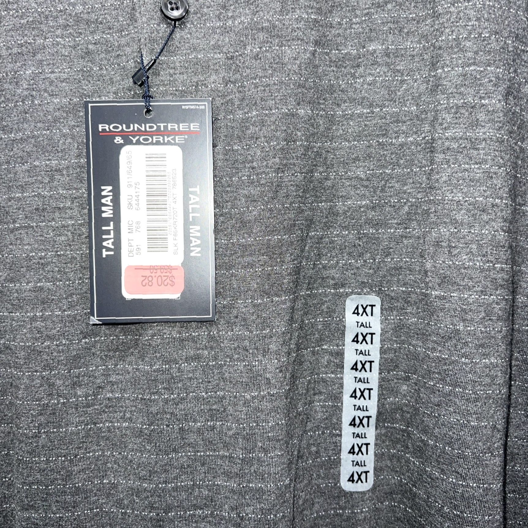 Roundtree & Yorke Roundtree And Yorke Polo 4XT Gray Silky Finish Collection Longsleeve NWT Mens Size US XXL / EU 58 / 5 - 3 Thumbnail