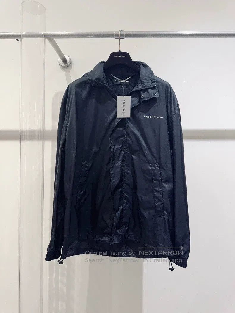 Balenciaga Balenciaga Black Windbreaker Jacket Size US S / EU 44-46 / 1 - 1 Thumbnail