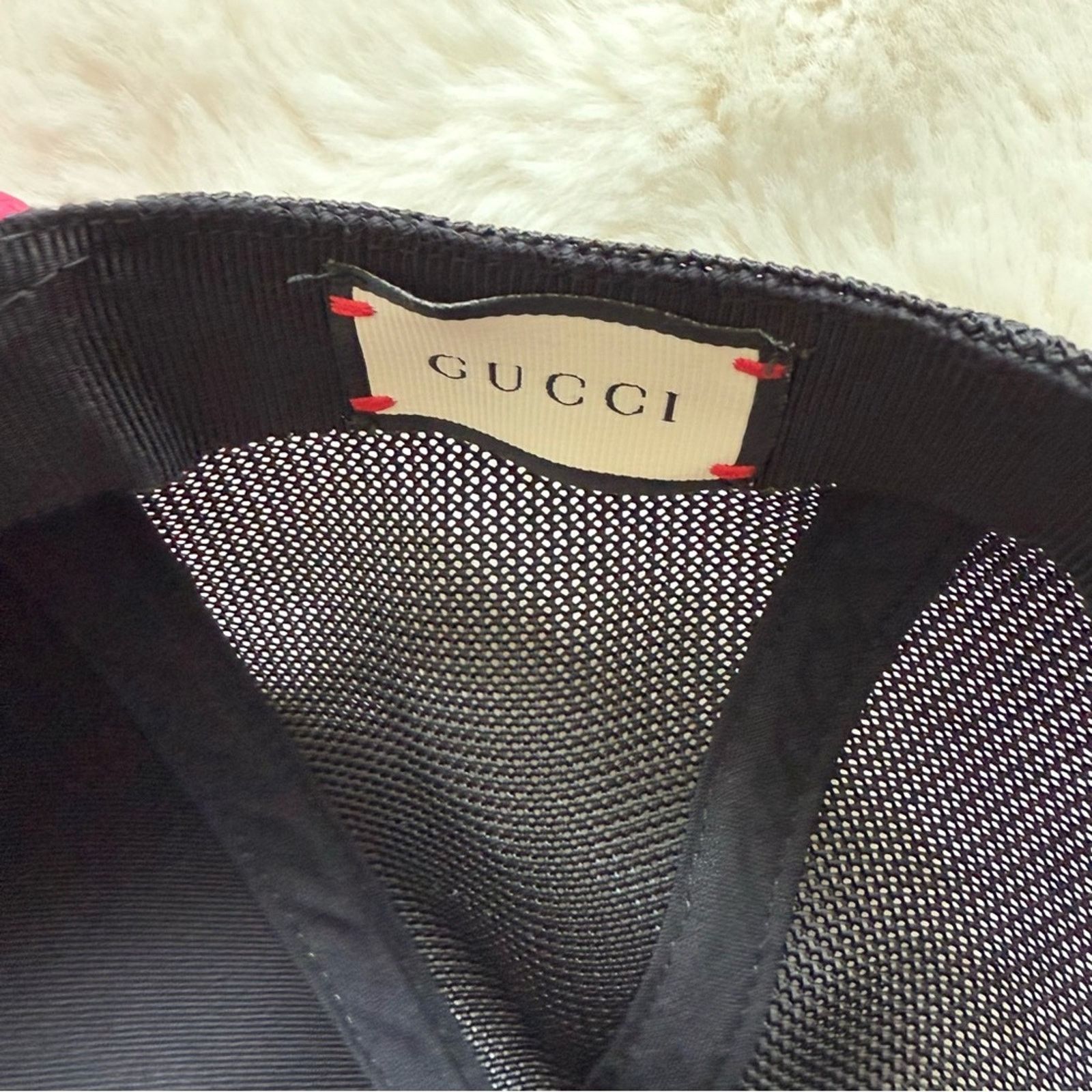 Gucci GUCCI grained calfskin logo print hat Authentic Size ONE SIZE - 5 Thumbnail