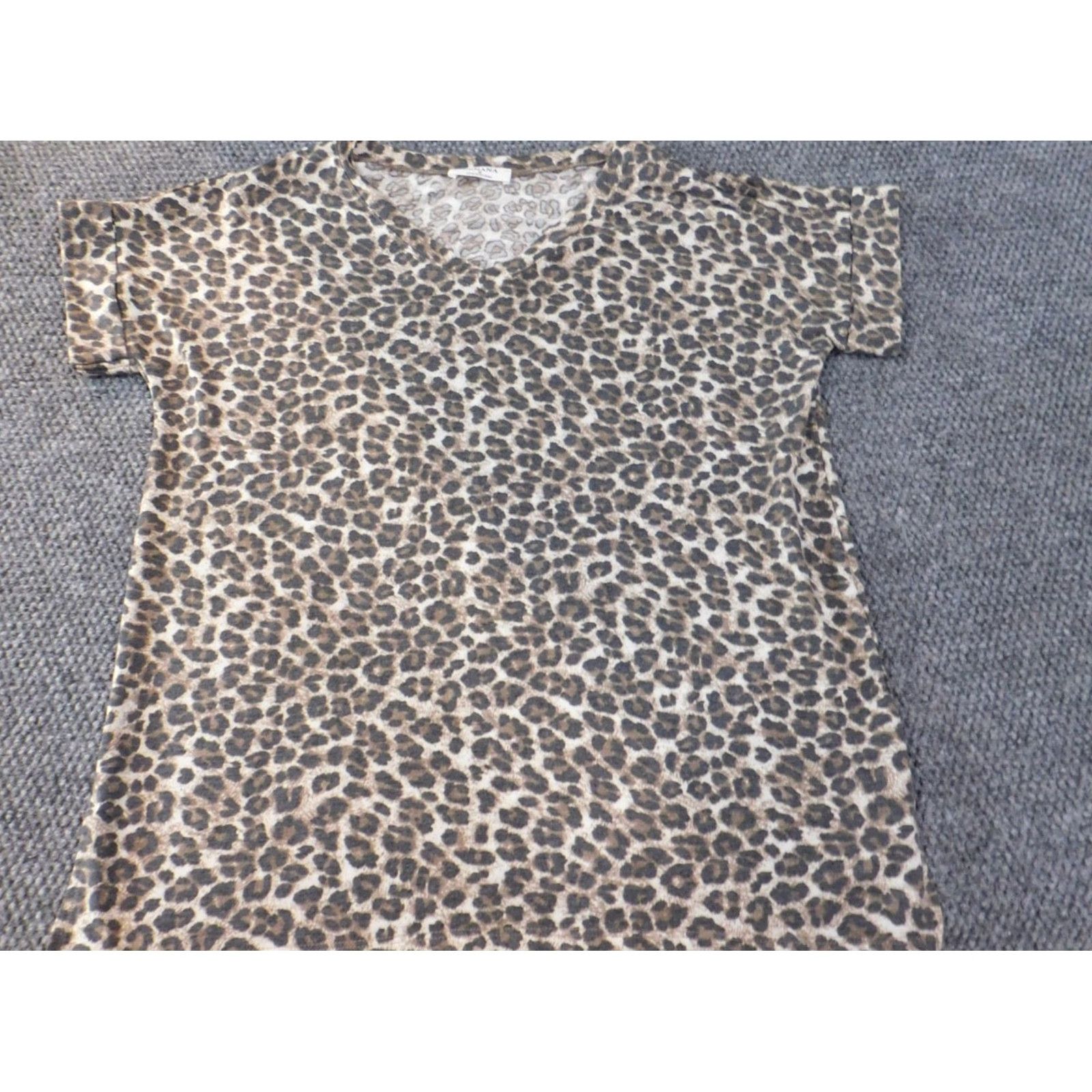Vintage Zenana Womens Blouse S Brown Casual Short Sleeve Pullover Collared Button Polyester Rayon Stretch Classic Size S / US 4 / IT 40 - 3 Thumbnail