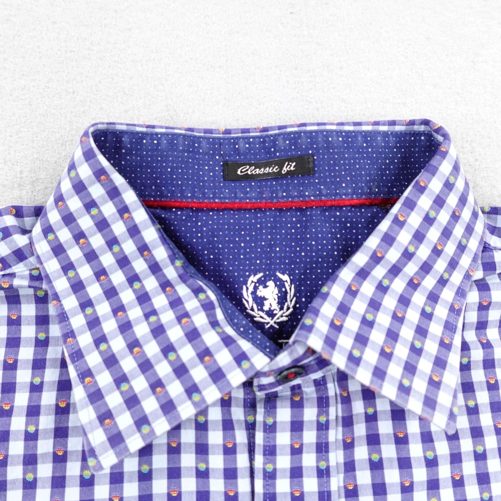 BUGATCHI Bugatchi Uomo Shirt Mens XL Blue Gingham Plaid Button-Up Classic Fit Size US XL / EU 56 / 4 - 2 Thumbnail