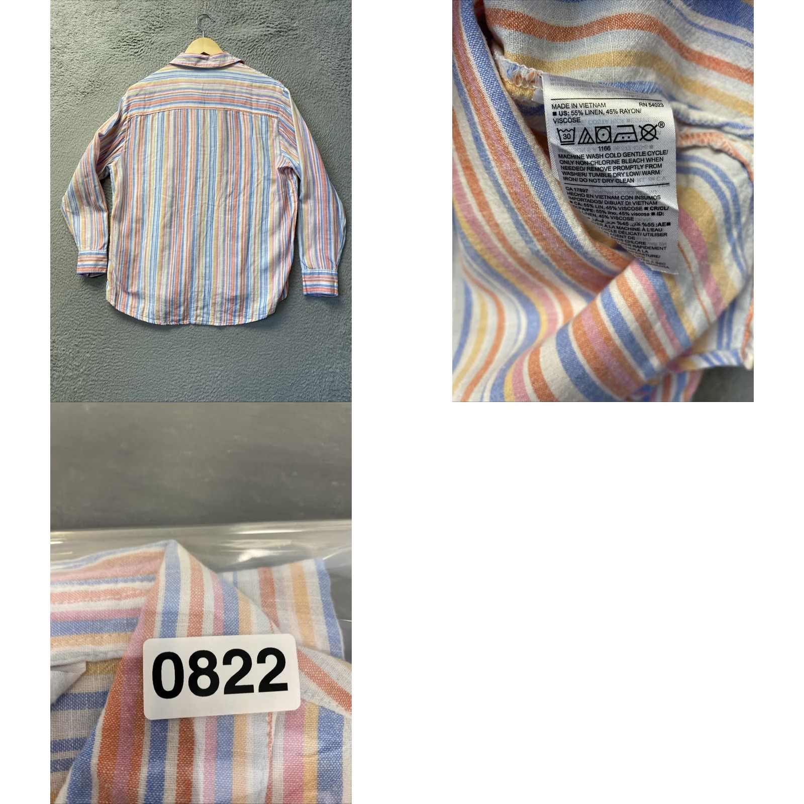 Old Navy Old Navy Button Shirt Women’s M Pink Linen Boyfriend Long Sleeve /0822 Size M / US 6-8 / IT 42-44 - 8 Thumbnail