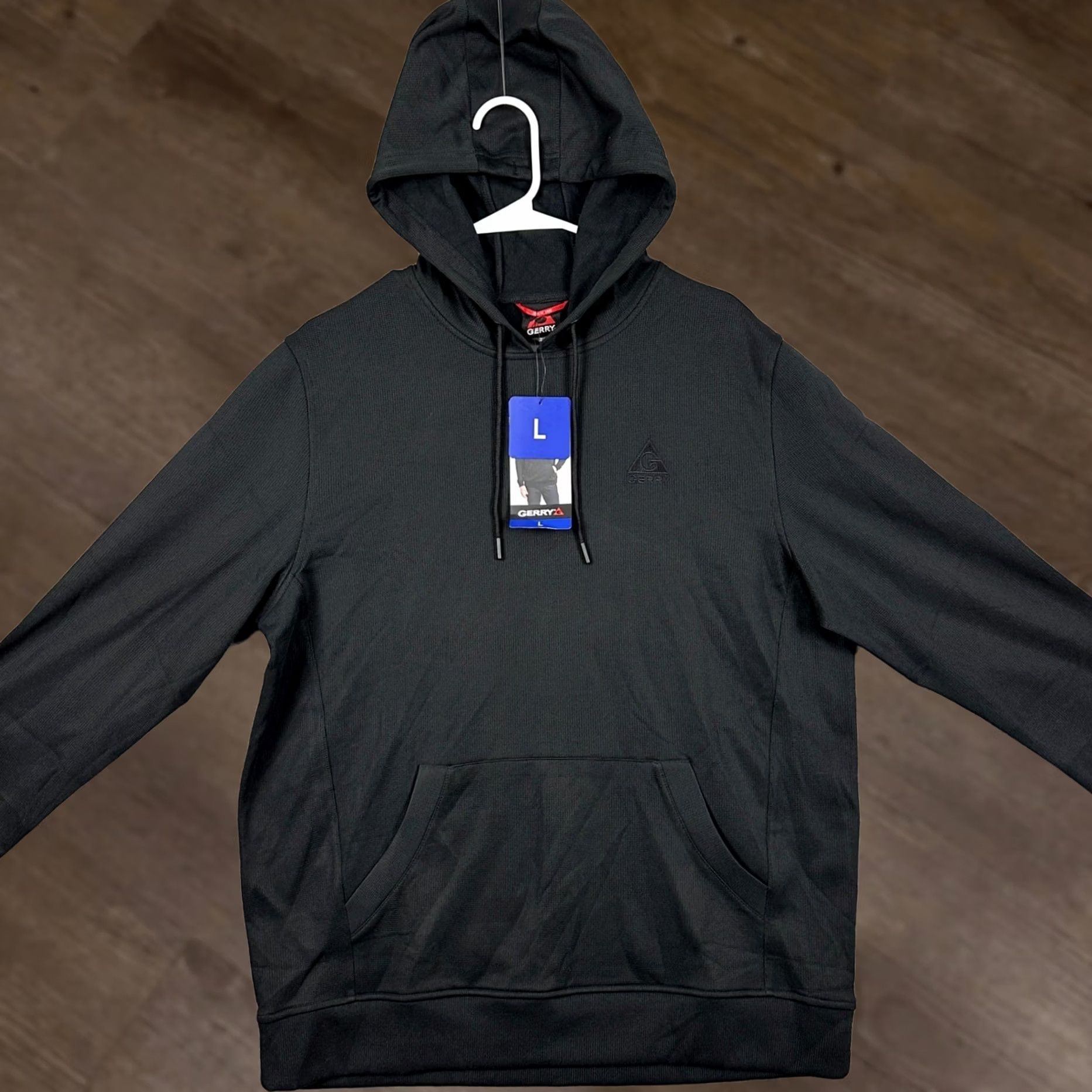 Vintage Gerry Sweatshirt Hoodie Mens Large Black Drawstring Pullover Pocket NEW Size US L / EU 52-54 / 3 - 1 Thumbnail