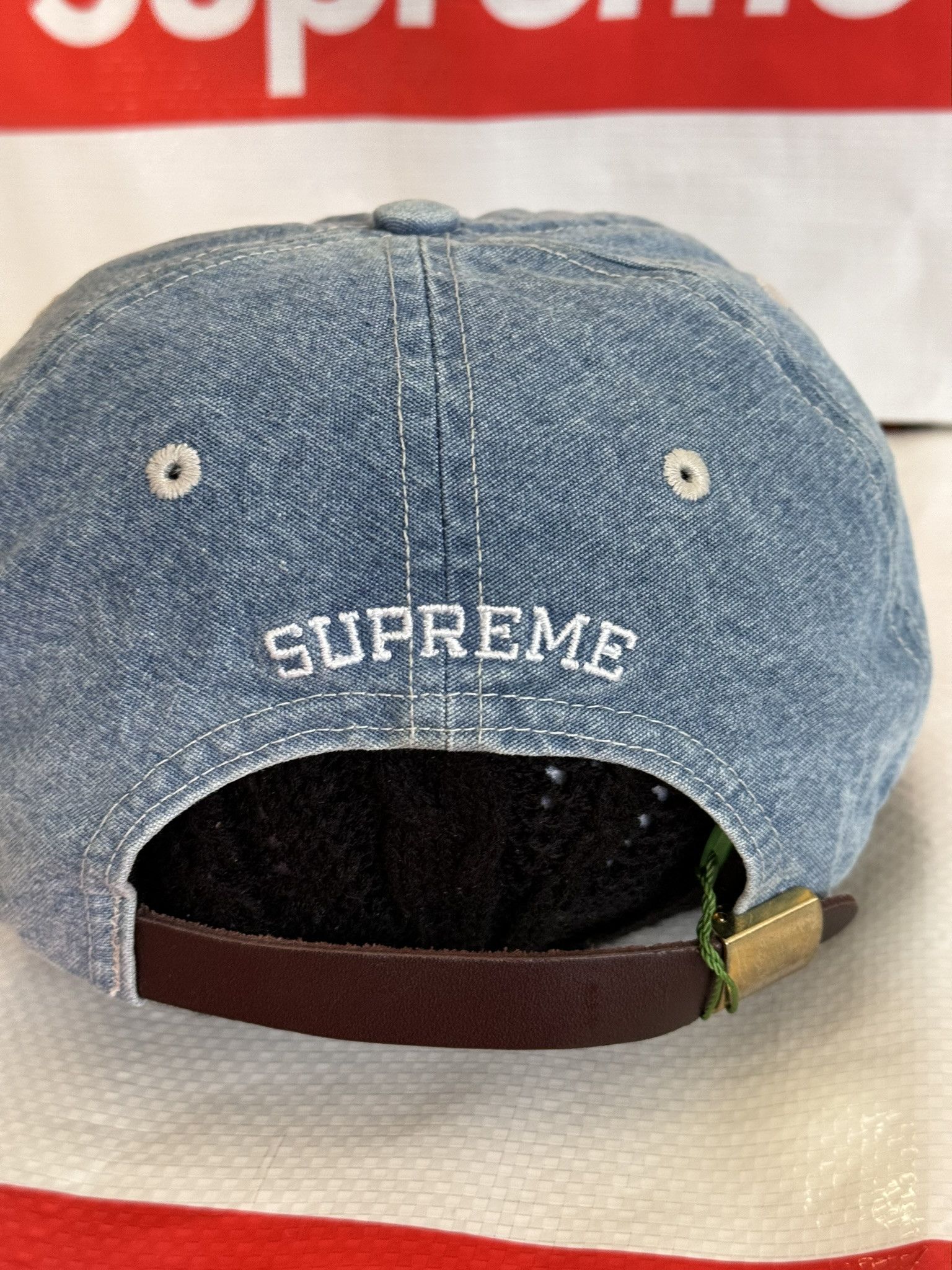 帽子 Supreme Washed Chambray S Logo 6-Panel Supreme Washed Chambray S Logo 6-Panel Blue cap