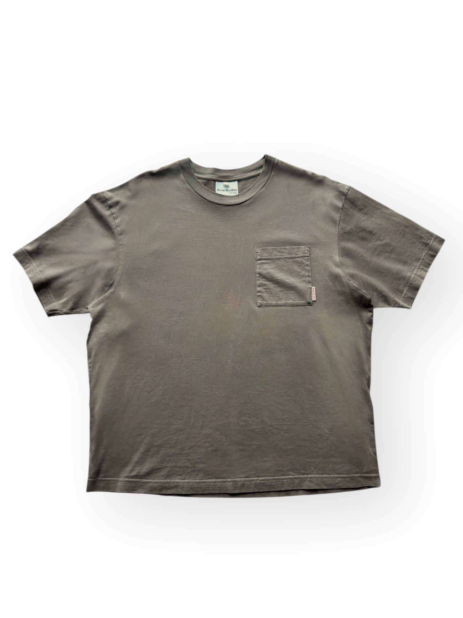 Acne Studios Acne Boxy Cropped Olive Tee Size US M / EU 48-50 / 2 - 2 Thumbnail