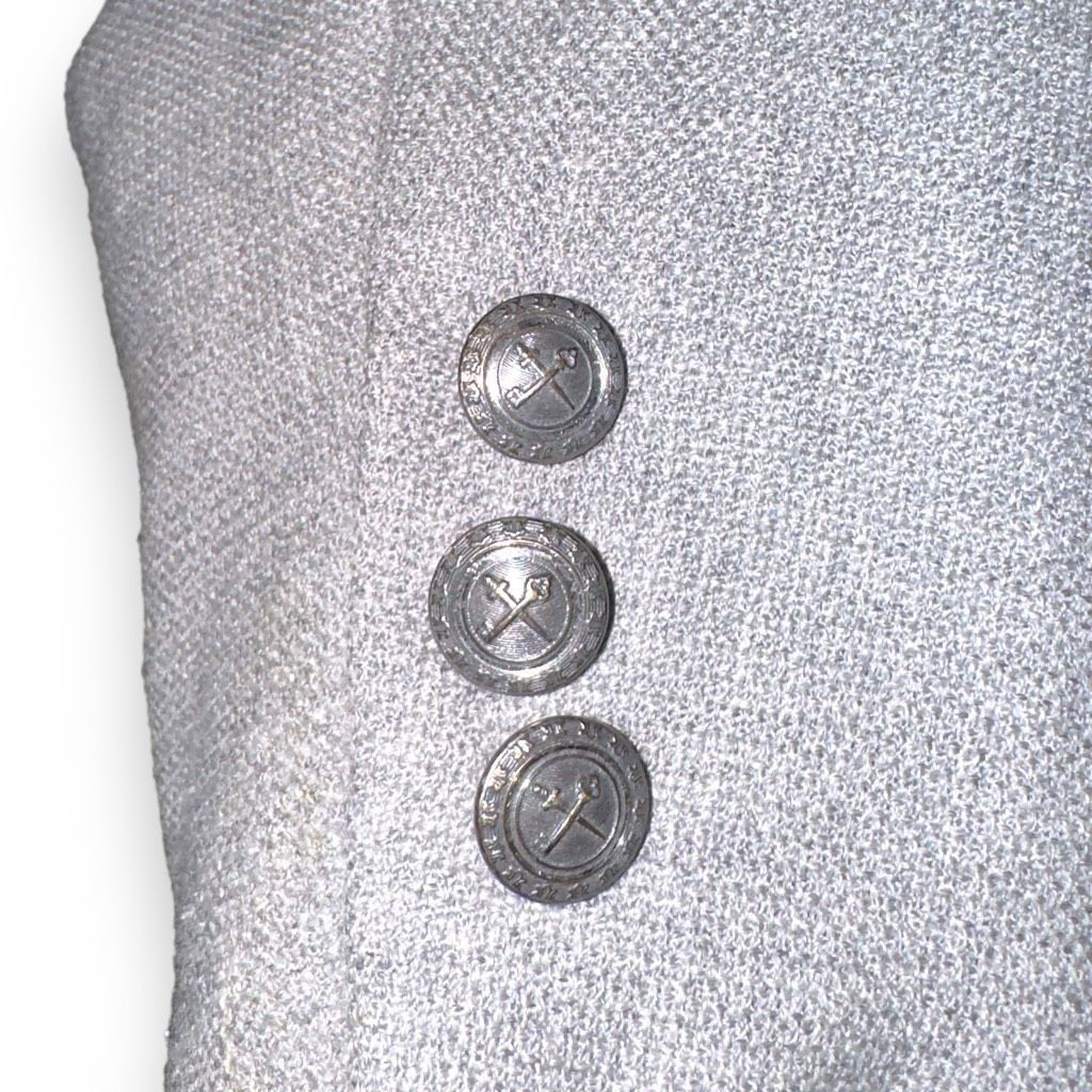 Hickey Freeman Hickey Freeman Bespoke Silver & Gray Blazer Size 43R Size 42R - 7 Thumbnail