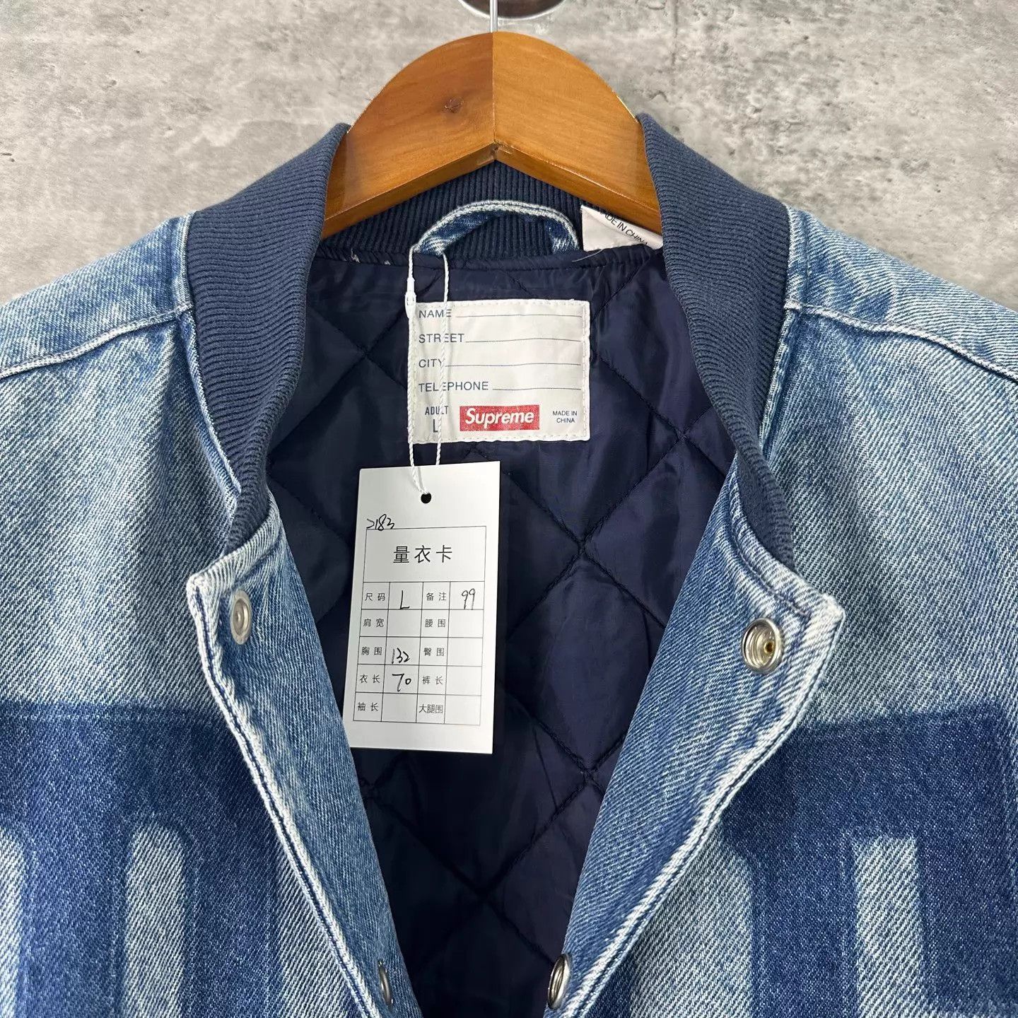 Supreme Supreme Logo Print Washed Denim Padded Jacket L 99 New Size US L / EU 52-54 / 3 - 3 Thumbnail
