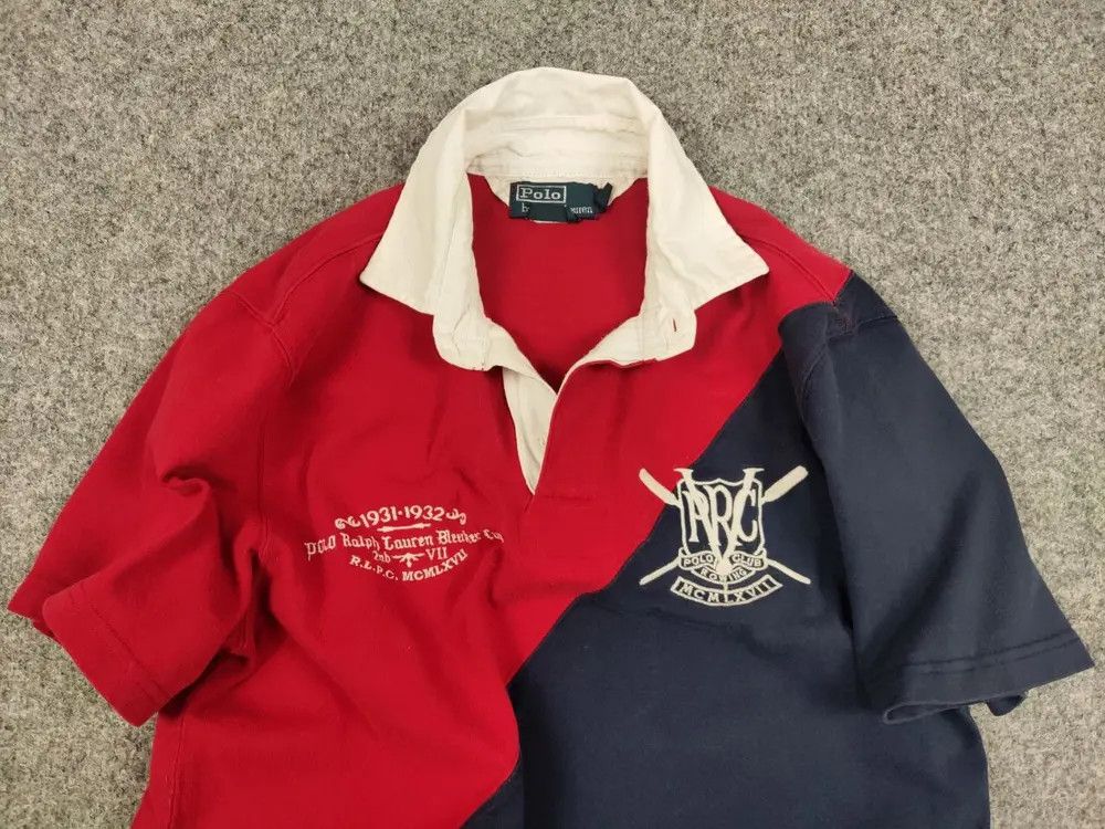 Polo Ralph Lauren Vintage 90's Polo Ralph Lauren Two-Tone logo Polo Shirt Size US S / EU 44-46 / 1 - 2 Thumbnail