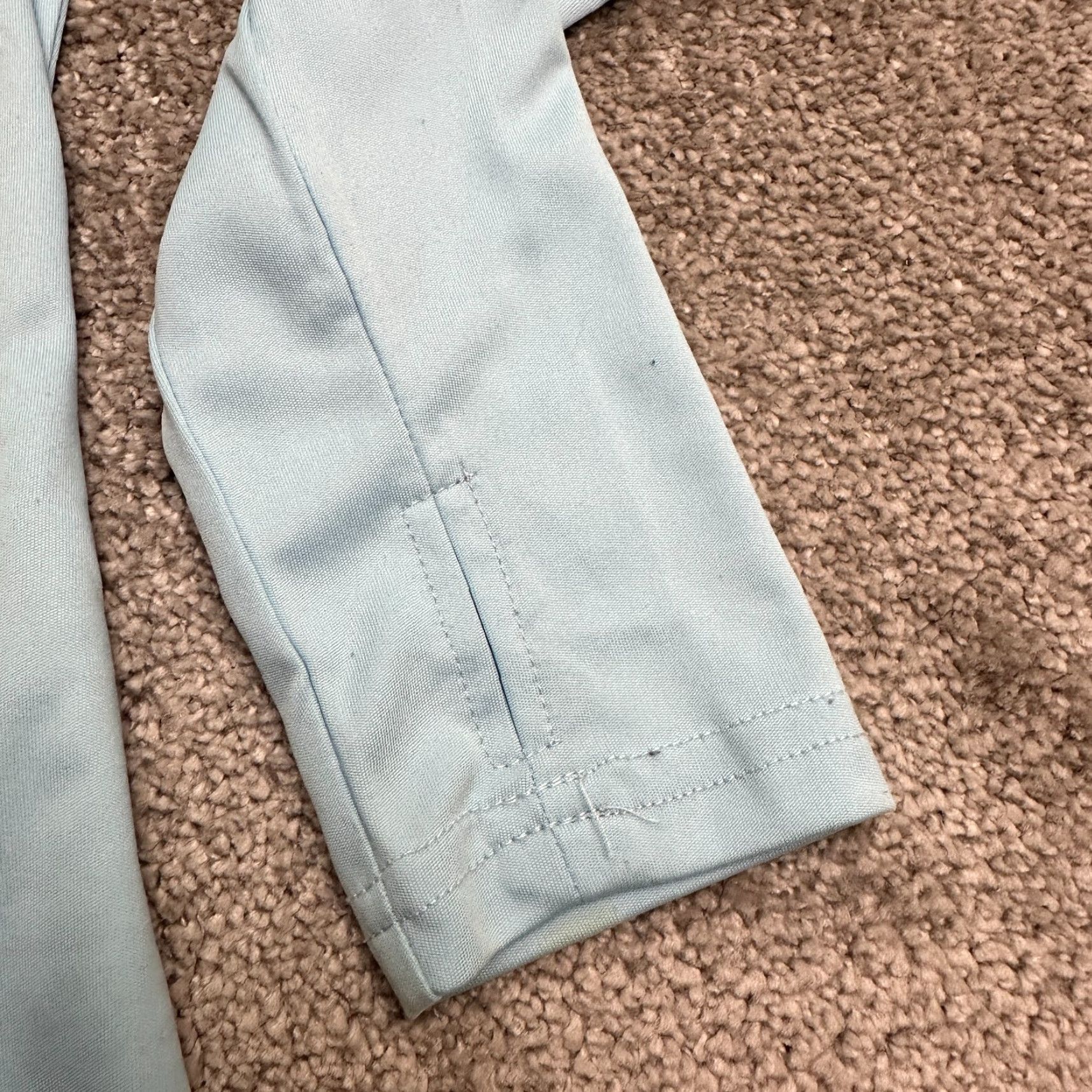 Vintage Ksmien Activewear Women's Long Sleeve Top M Pastel Blue Crew Neck with Thumbholes for Running, Yoga, Gym Size M / US 6-8 / IT 42-44 - 6 Thumbnail