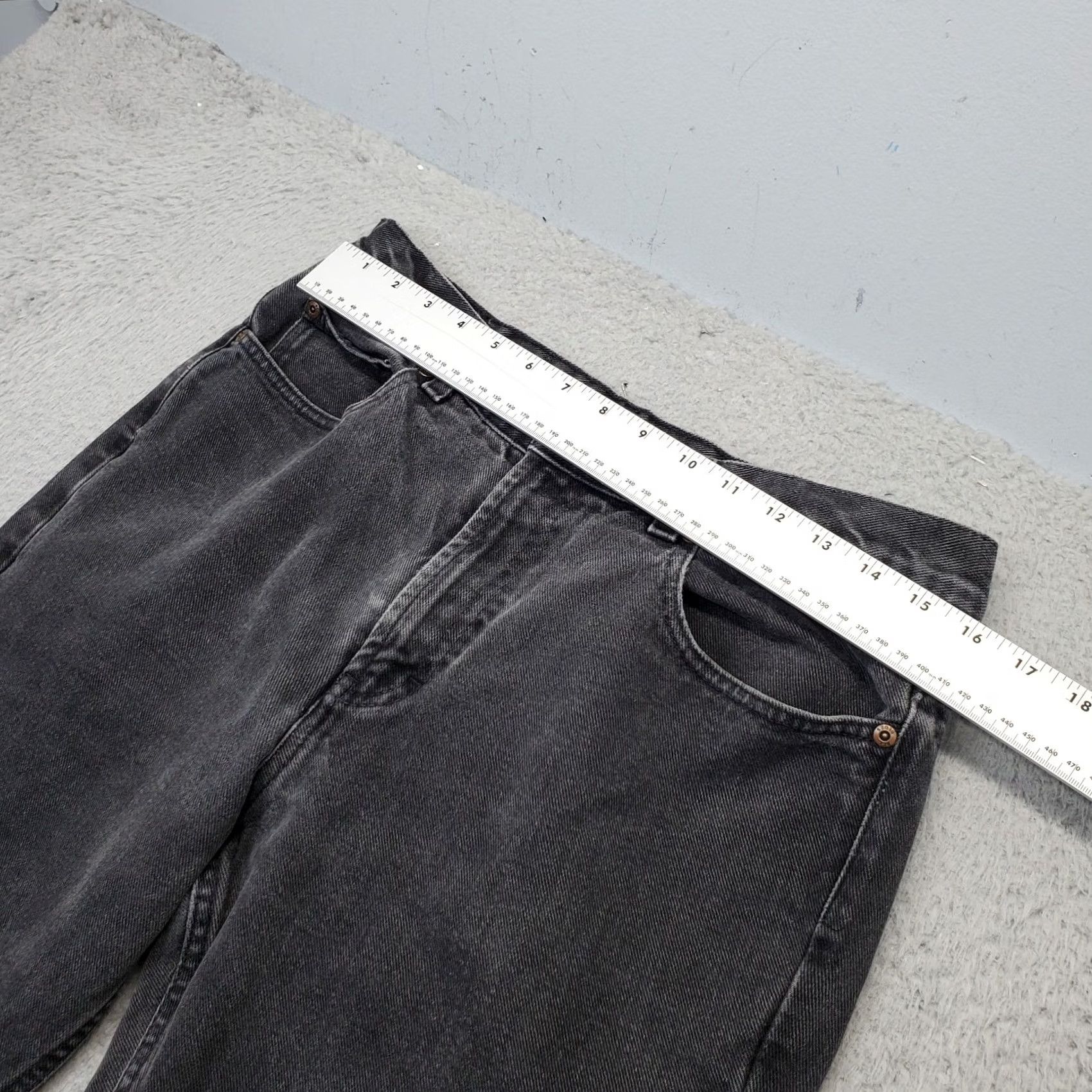Vintage BCC Blues Straight Jeans Mens Size 34 Black Regular 5-Pocket Design Denim Flat Front 32/32 Inseam 34/32 Size US 34 / EU 50 - 3 Thumbnail
