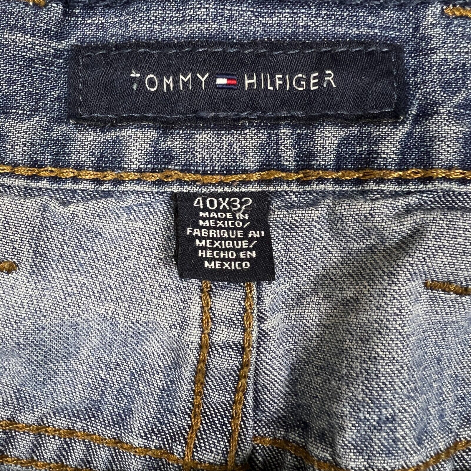 Tommy Hilfiger × Vintage Tommy Hilfiger Jeans 40x32 Blue Wide Fit Baggy Denim Pants Size US 40 / EU 56 - 9 Thumbnail