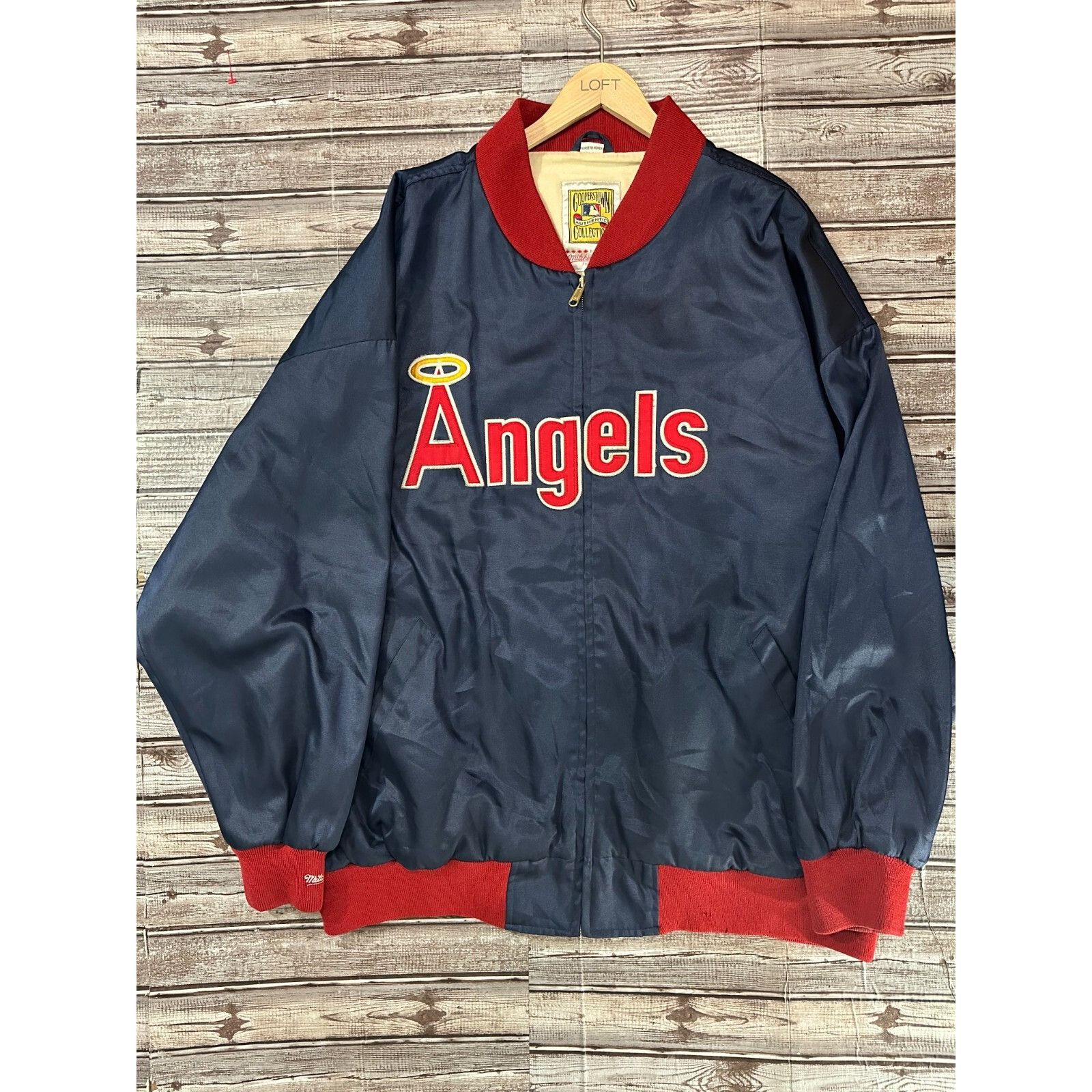 Mitchell & Ness Mitchell & Ness California Angels MLB Satin Bomber Jacket si Size US XXL / EU 58 / 5 - 1 Thumbnail