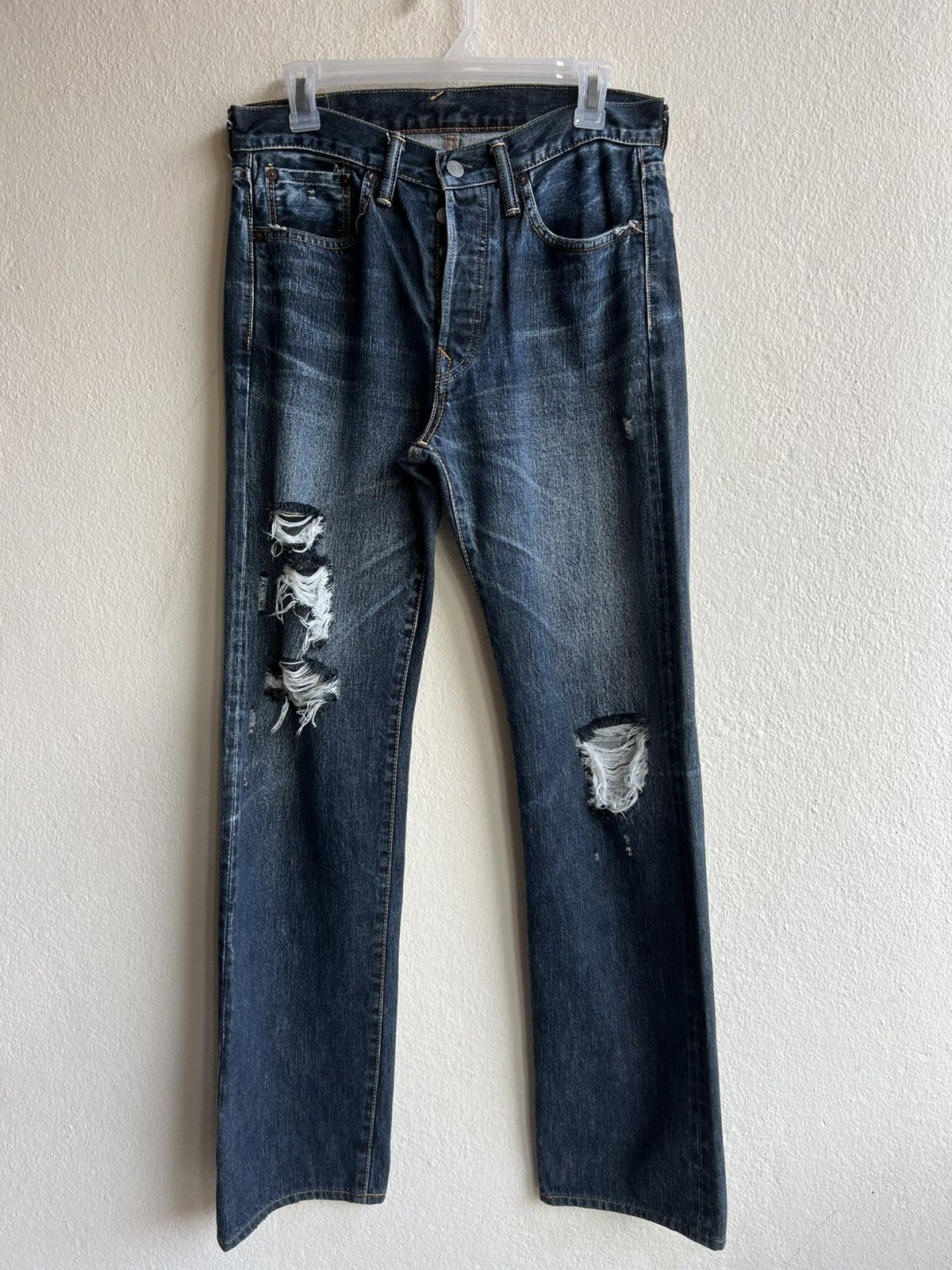 45rpm Vintage 45rpm Distressed Fade Denim Selvedge Jeans Size US 30 / EU 46 - 25 Thumbnail