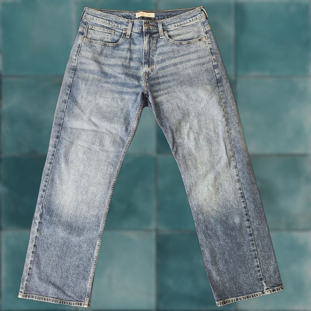 Levi's Levi's Signature Loose Jeans Mens 33x30 Blue Straight Leg Faded 5-Pocket USA 90s City Mens Size US 33 - 1 Thumbnail