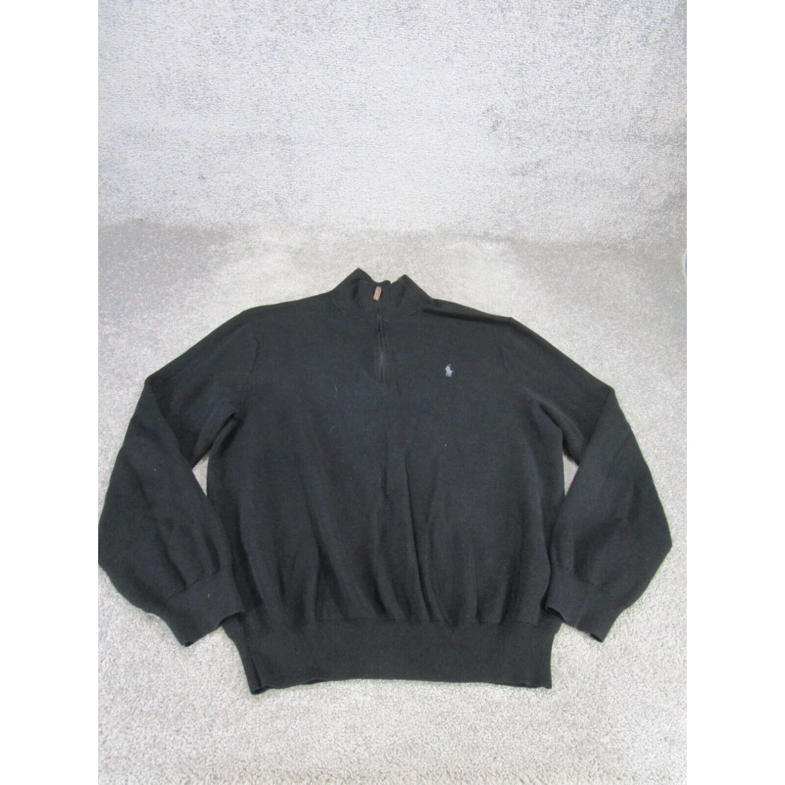 Polo Ralph Lauren Pima Cotton Sweater Mens XL store Black Pullover Knit Long Sleeve