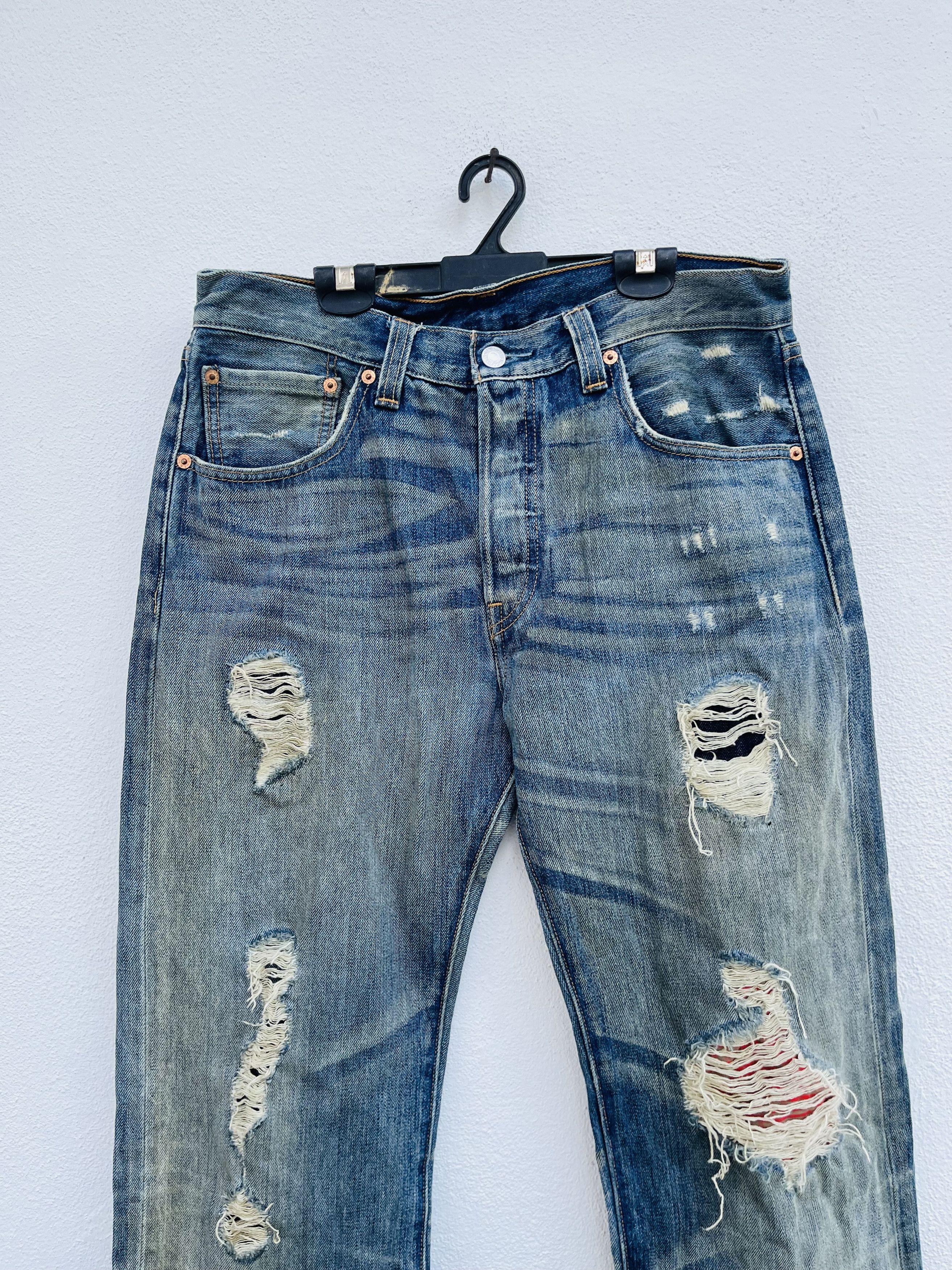 Japanese Brand × Vintage Vintage Levis Distressed Japanese Designer Fashion Style Size US 30 / EU 46 - 3 Thumbnail
