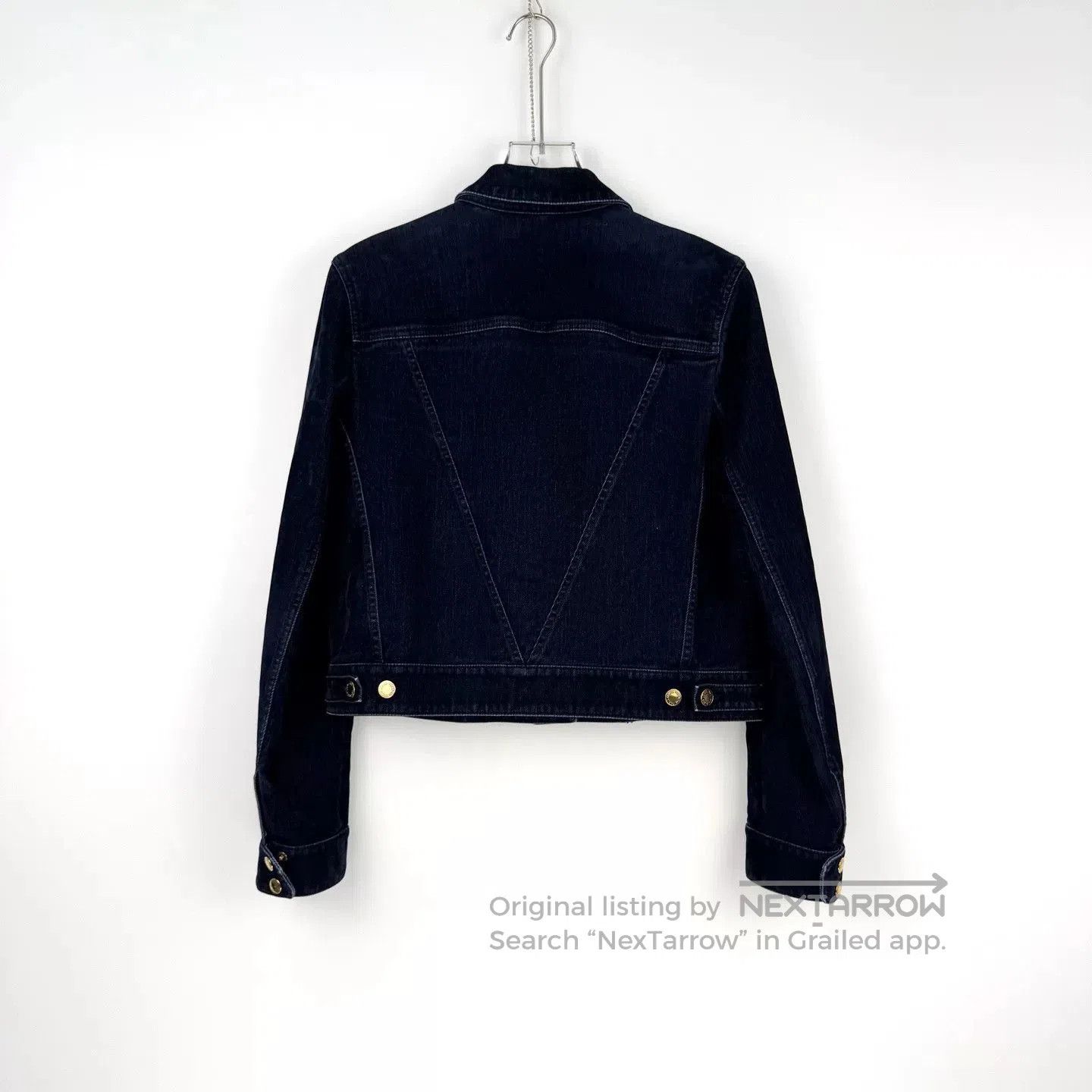 Louis Vuitton LV Washed Blue Denim Jacket Gold Button. Size US XL / EU 56 / 4 - 4 Thumbnail
