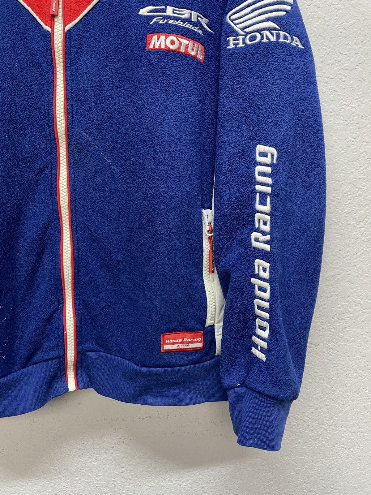 Honda Vintage Y2K Honda Official Racing Teddy Fleece Jacket Size US L / EU 52-54 / 3 - 5 Thumbnail