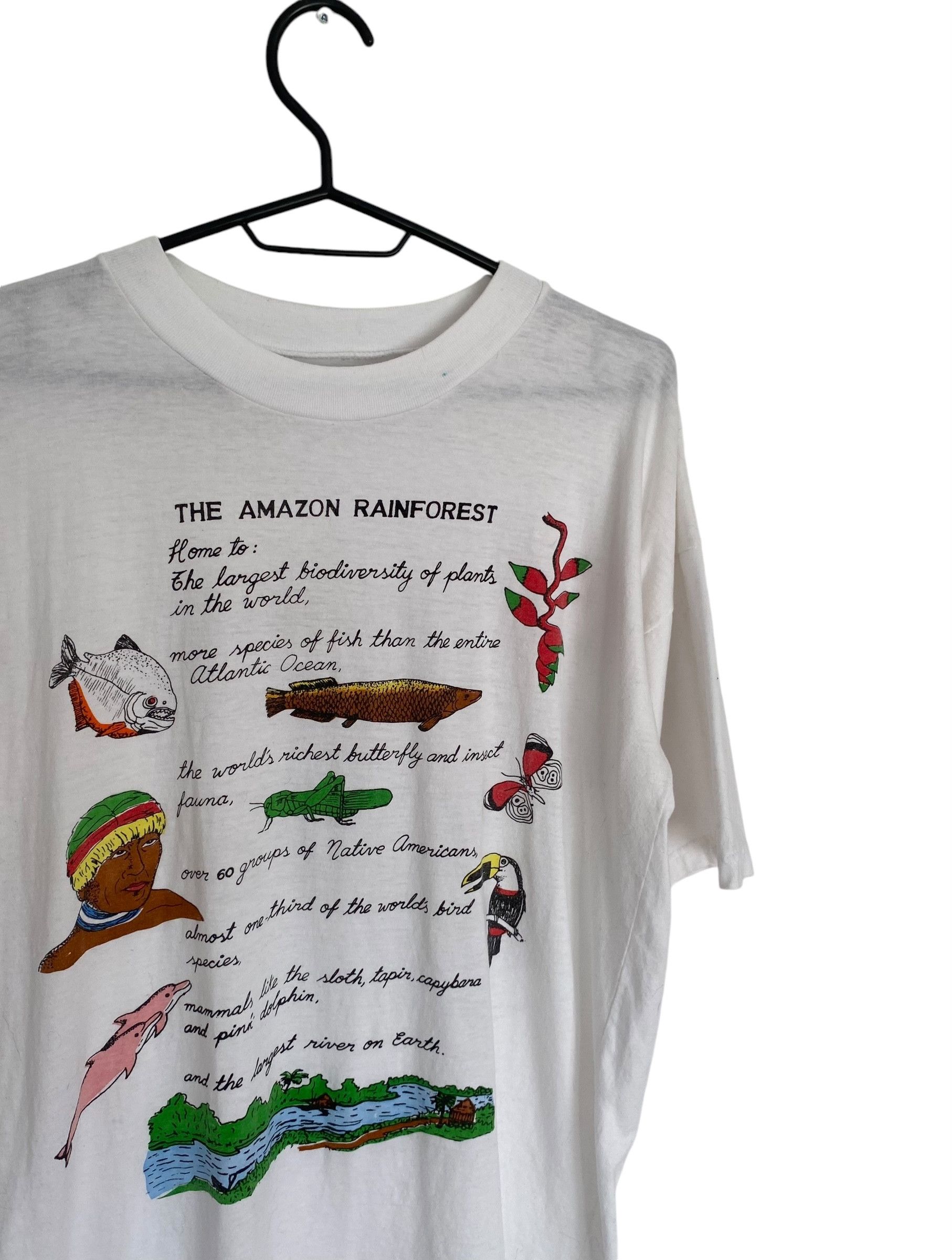 Vintage 90s' The Amazon Rainforest vintage tee Size US L / EU 52-54 / 3 - 3 Thumbnail