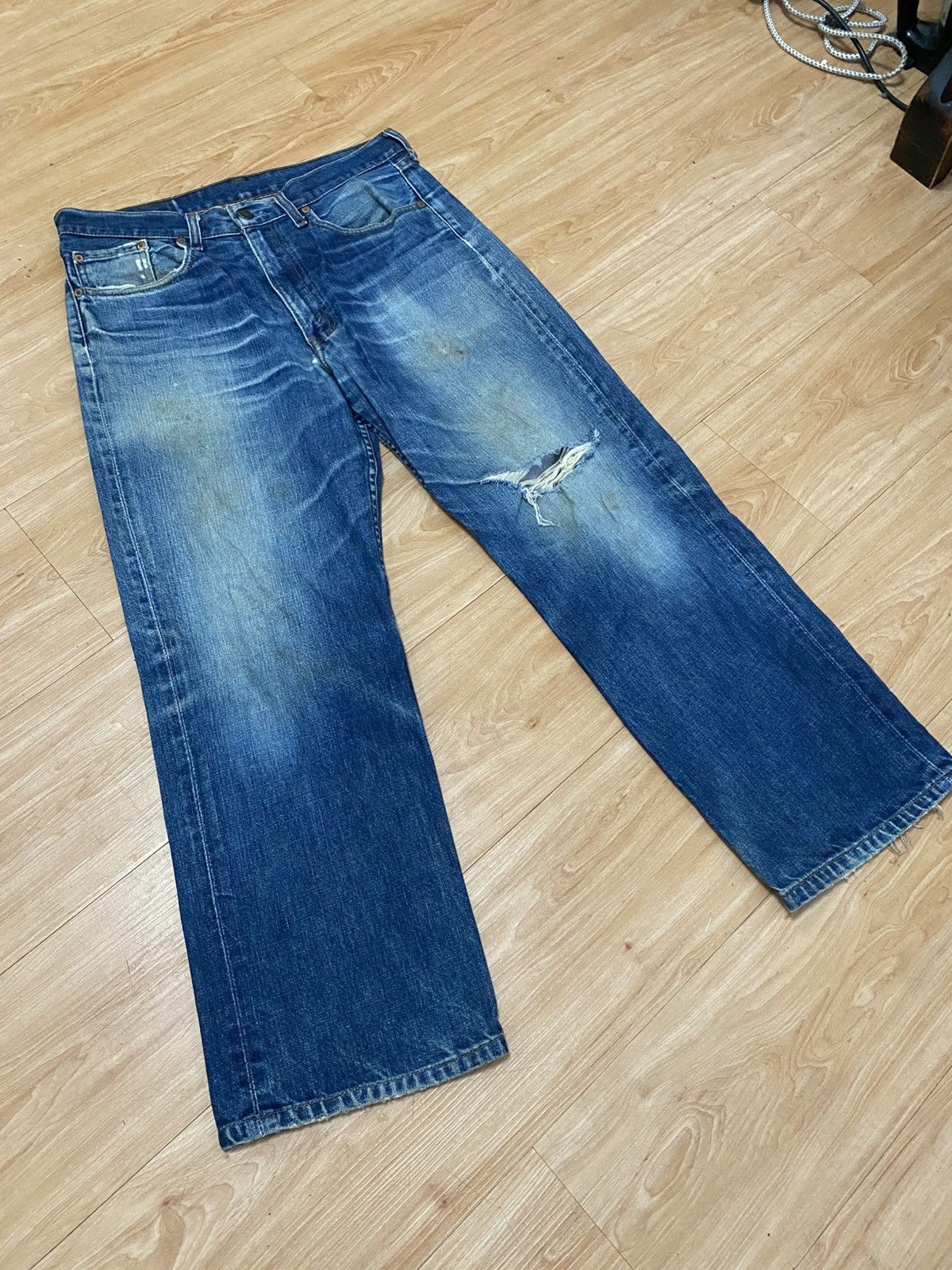 Levi's × Levi's Vintage Clothing × Vintage Vintage 90s levis denim distressed regular fits Size US 34 / EU 50 - 3 Thumbnail