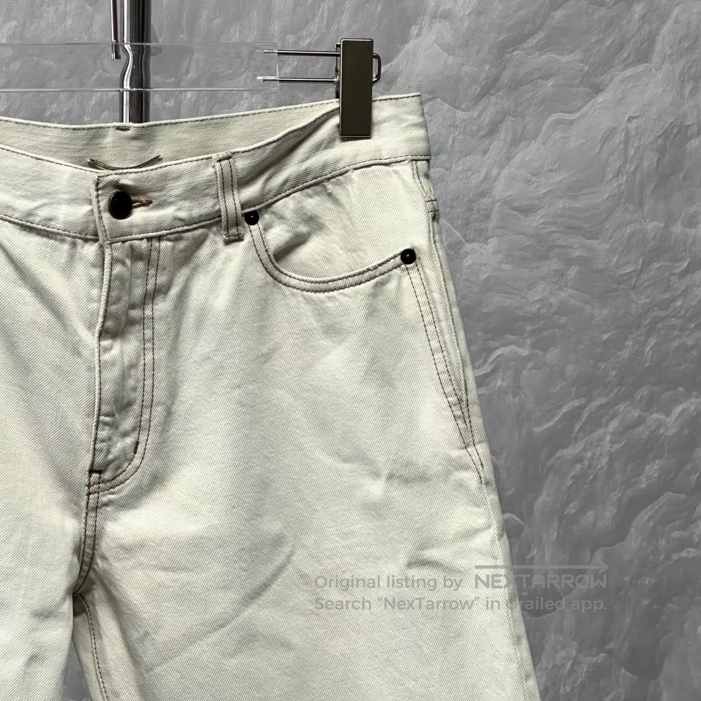 Saint Laurent Paris white washed denim long pants size 32. Size US 32 / EU 48 - 4 Thumbnail