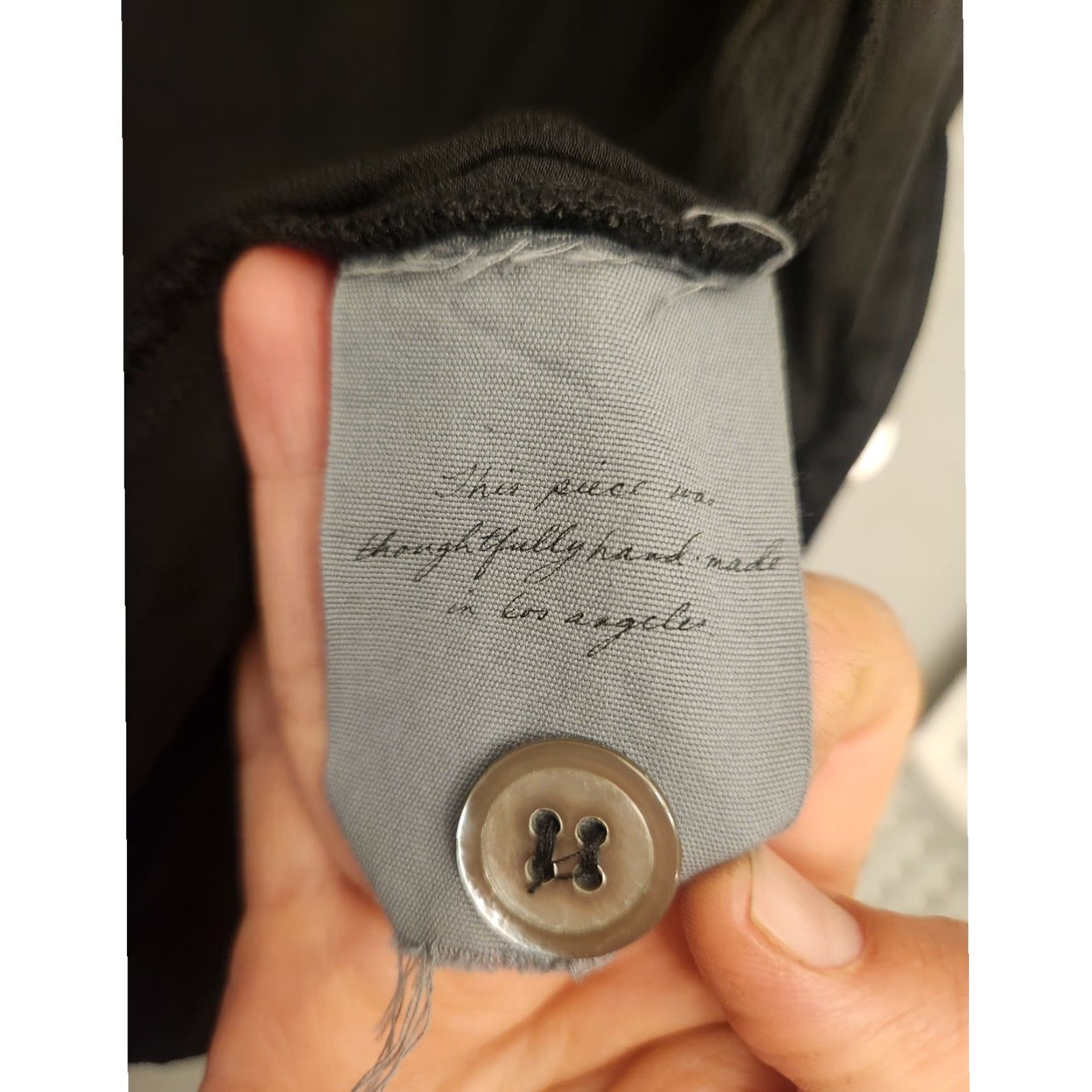 Vintage Raquel Allegra Blazer Women Medium Single Button Ruched Minimalist Shiny Black Blazer Women M Black Formal Workwear OPTIONS: None Size M / US 6-8 / IT 42-44 - 7 Thumbnail