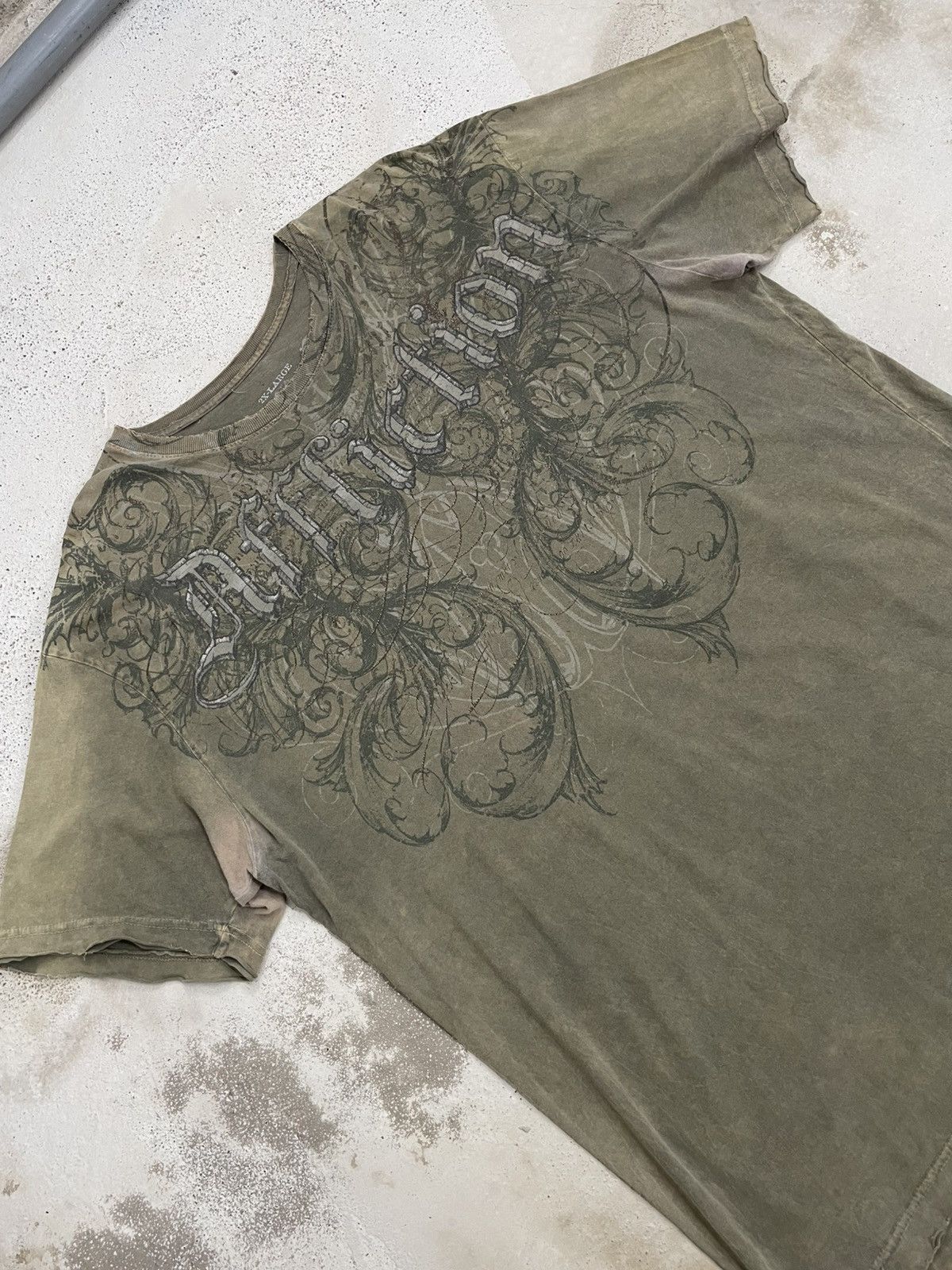 14th Addiction Affliction Distressed Thrash Gothic Punk Angel Wing USA Tee Size US XXL / EU 58 / 5 - 3 Thumbnail