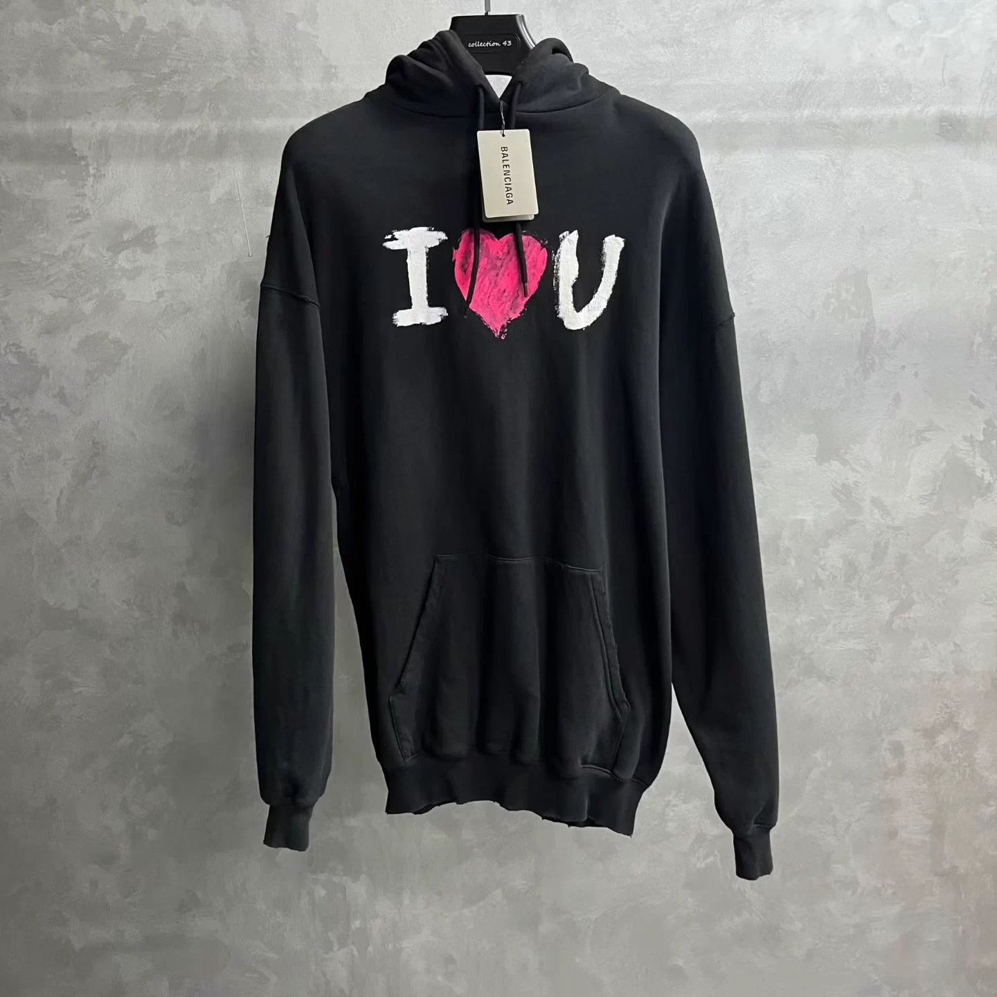 Balenciaga Balenciaga Black Logo Print Longsleeve Hoodie S Size S / US 4 / IT 40 - 1 Thumbnail