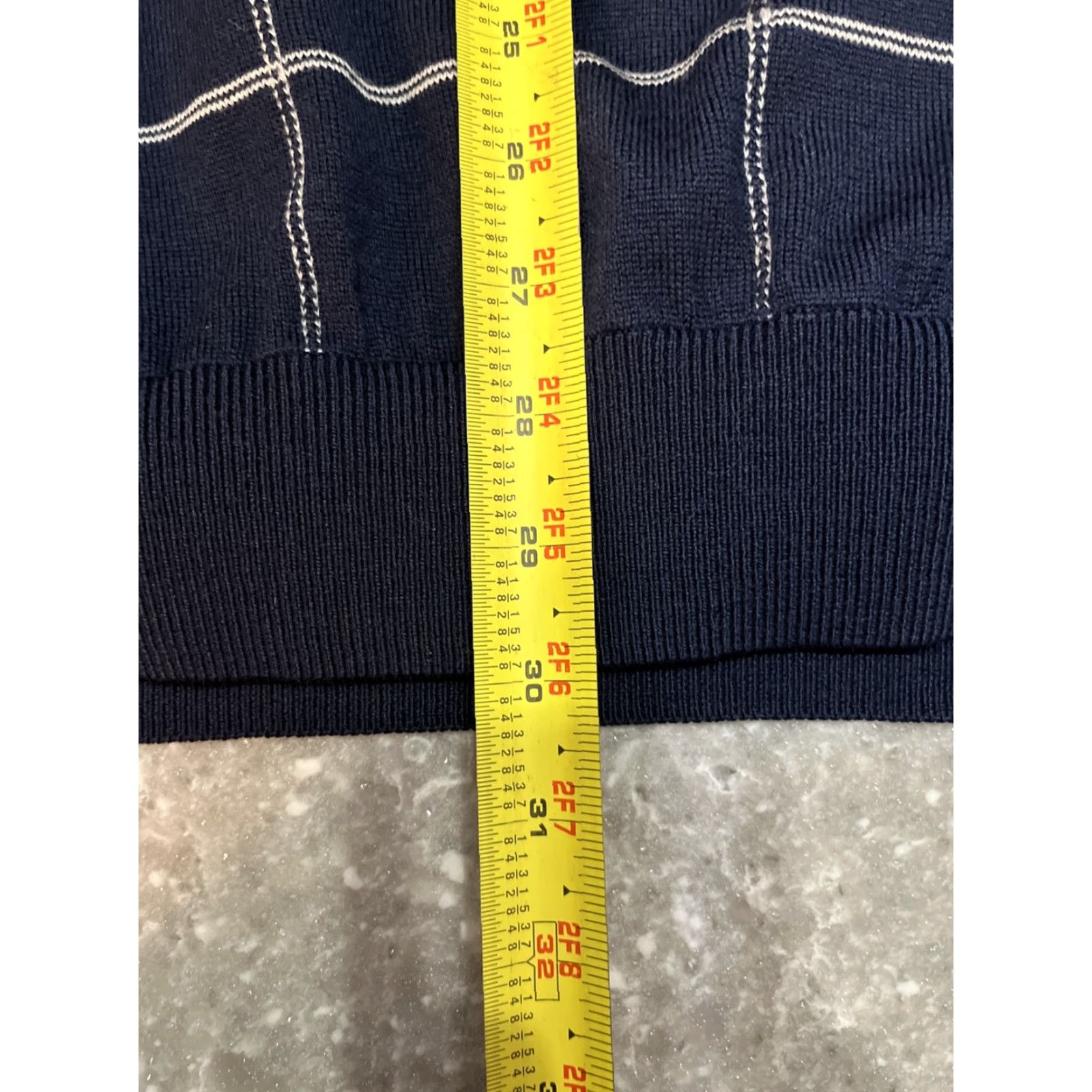 Vintage Fairway & Greene Sweater Vest Navy XL Men Vest Mock Neck 1/4 Zip Wool Lined Logo Embroidered Golf Size US XL / EU 56 / 4 - 6 Thumbnail