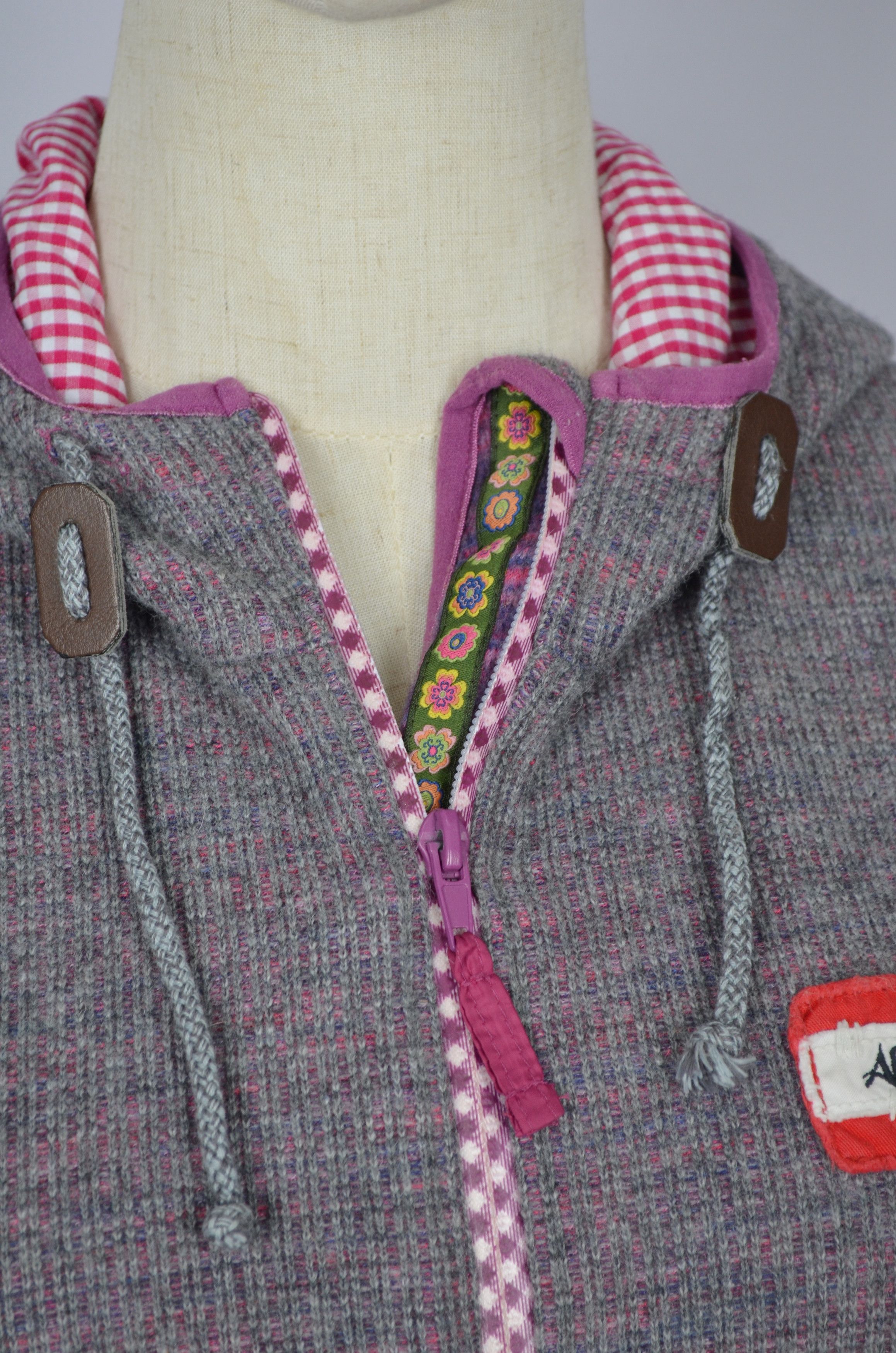Designer Almgwand Austria Knit Full Zip Lined Jacket Hoodie Ski Apres Size M / US 6-8 / IT 42-44 - 14 Thumbnail