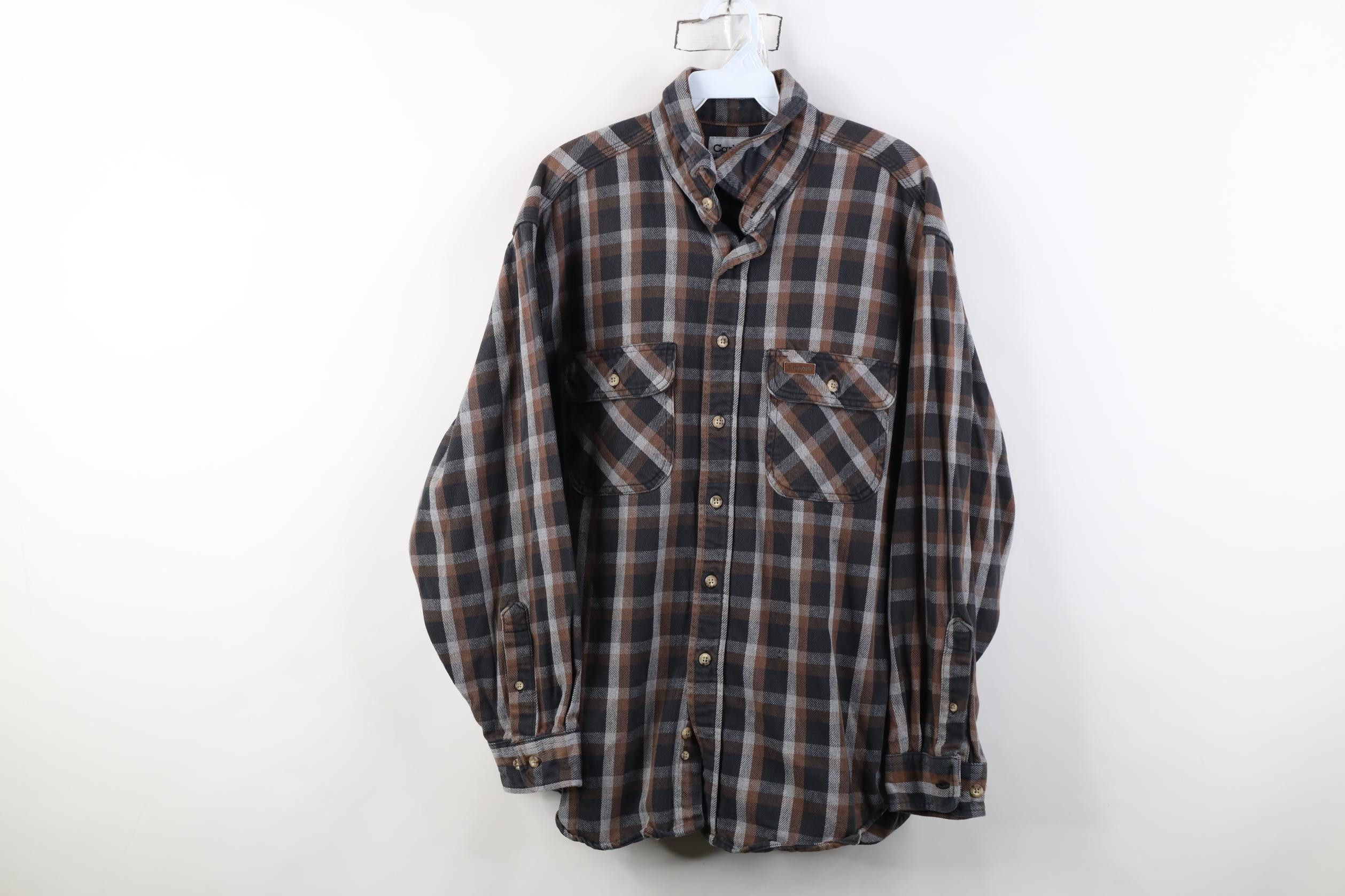 Carhartt Vintage Carhartt Heavyweight Flannel Button Shirt Plaid Size US L / EU 52-54 / 3 - 1 Thumbnail