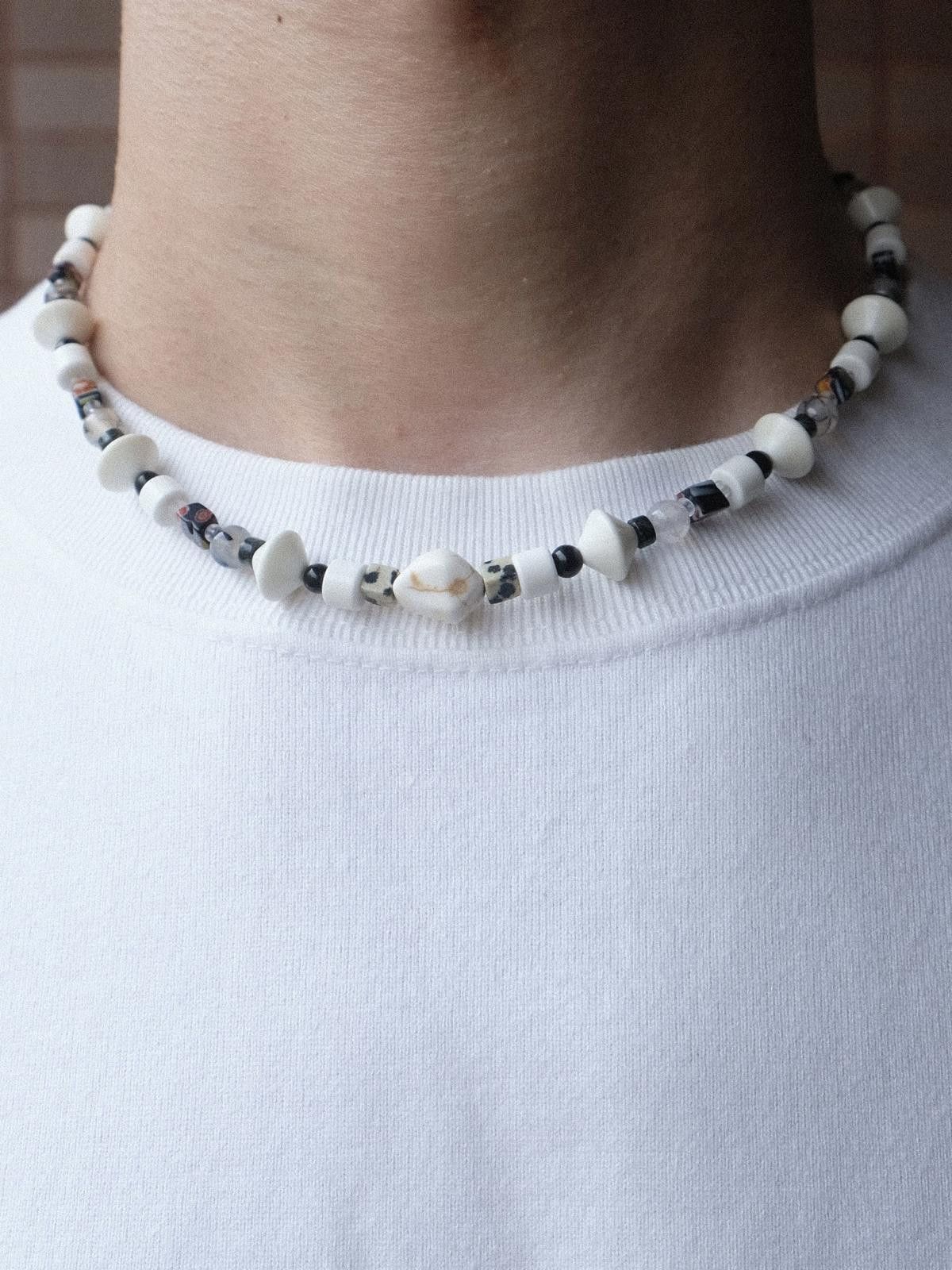 Handmade Handmade Holiday Vibe Dalmation Stone Beaded Necklace 16.1in Size ONE SIZE - 6 Thumbnail
