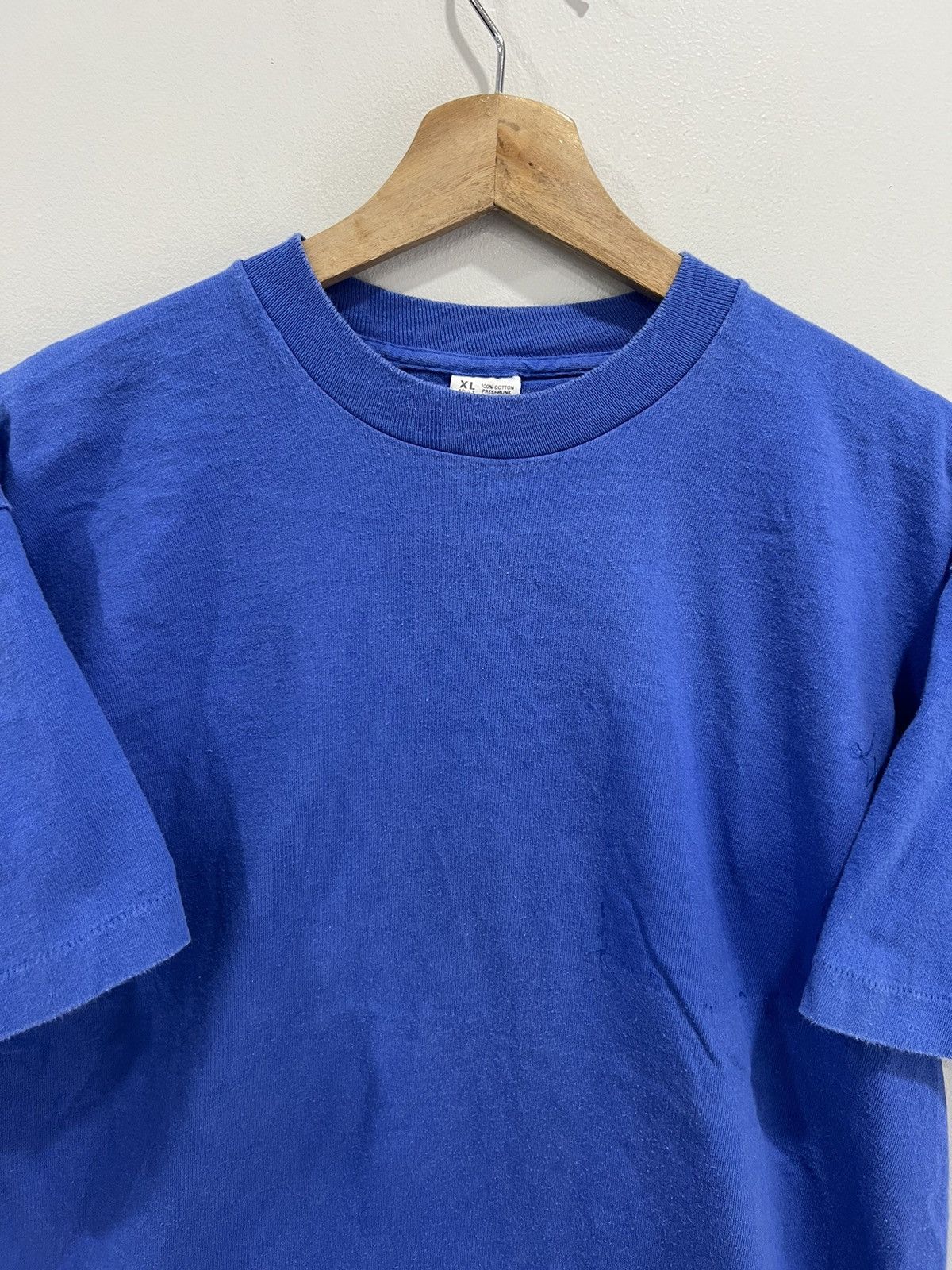 Japanese Brand Vintage 90s Blank Tee Shirt single stitch Size US XL / EU 56 / 4 - 4 Thumbnail