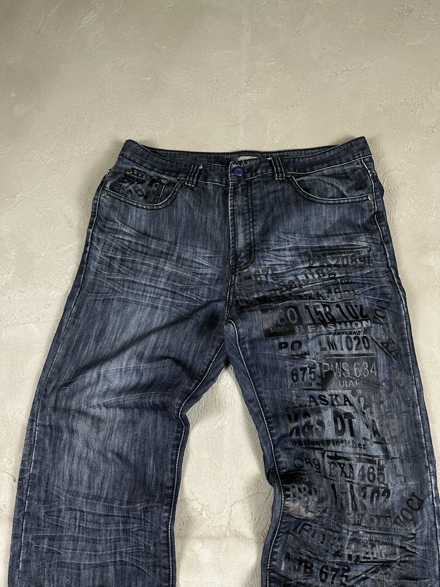 Vintage Vintage Y2k Fullprint Baggy Oversized Denim Jeans Pants 00s Size US 38 / EU 54 - 7 Thumbnail