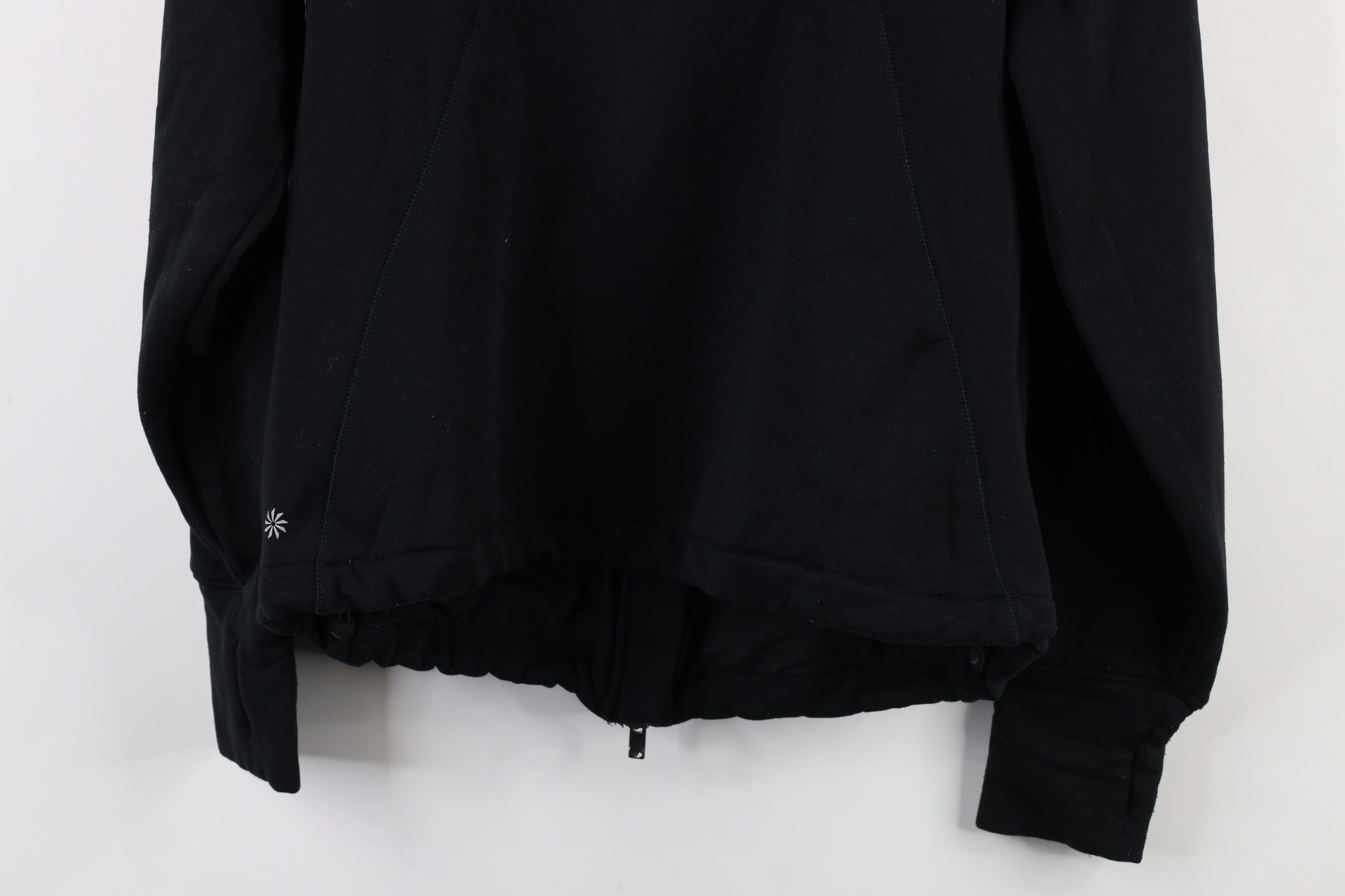 Athleta × Vintage Athleta Touch Fleece Lined Full Zip Hoodie Sweatshirt Black Size M / US 6-8 / IT 42-44 - 14 Thumbnail