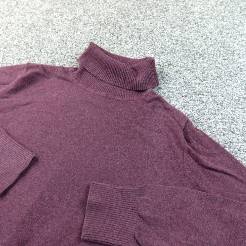 Vintage VINTAGE? No — LL Bean Sweater Womens 2X Purple Turtleneck Pullover Knit Cotton Cashmere Cozy Solidity Prefers Size XXL / US 16-18 / IT 52-54 - 2 Thumbnail