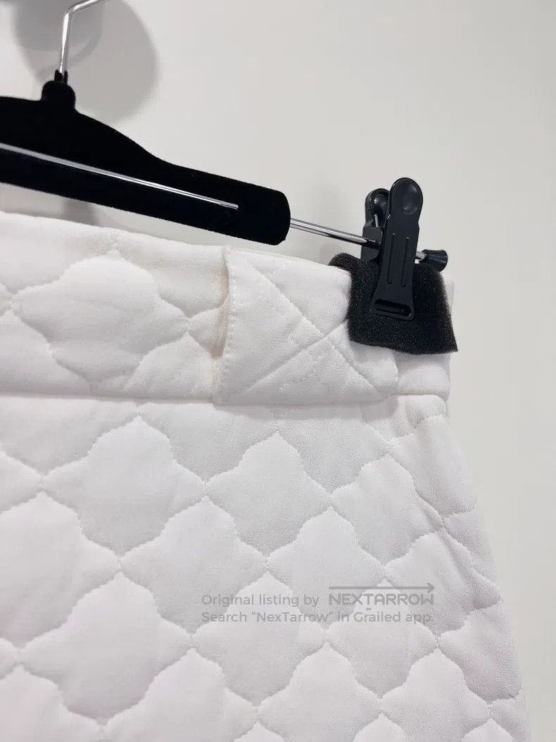 Fendi Fendi White Quilted Grid Silk Half Skirt Skirt Short Skirt Size 25" / US 0 / IT 36 - 3 Thumbnail