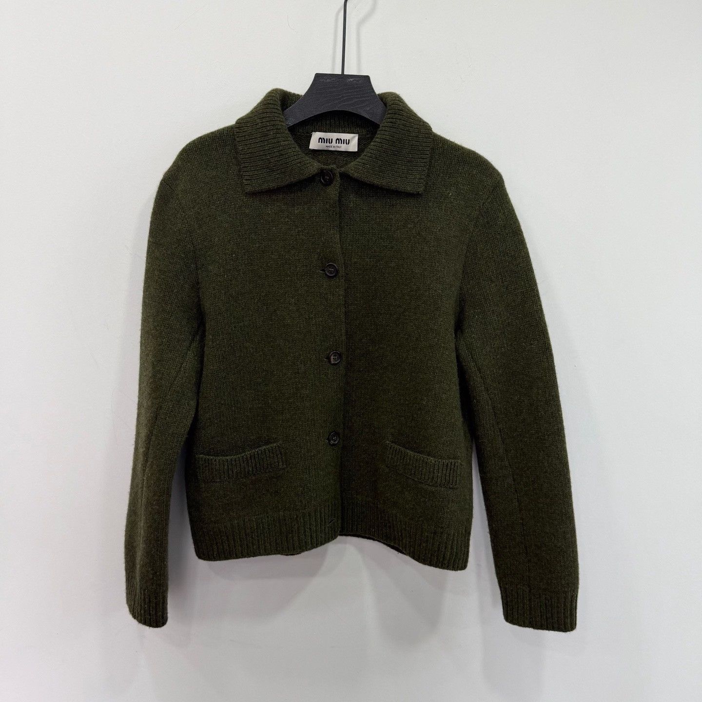 Miu Miu Miu Miu Wool Green Sweater M Women Size M / US 6-8 / IT 42-44 - 1 Thumbnail