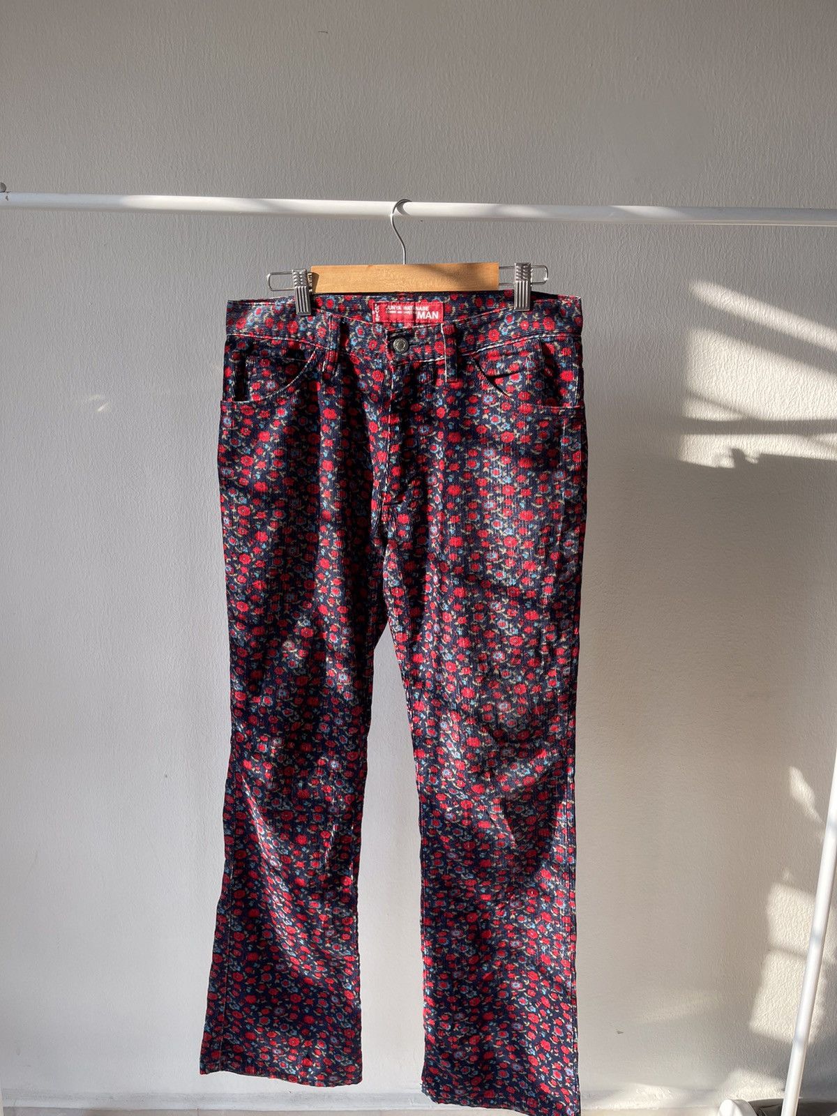 Comme des Garcons Homme Plus × Junya Watanabe × Levi's AD2002 Junya Watanabe X Levis Floral Conduray Flare Pants Size US 31 - 1 Thumbnail