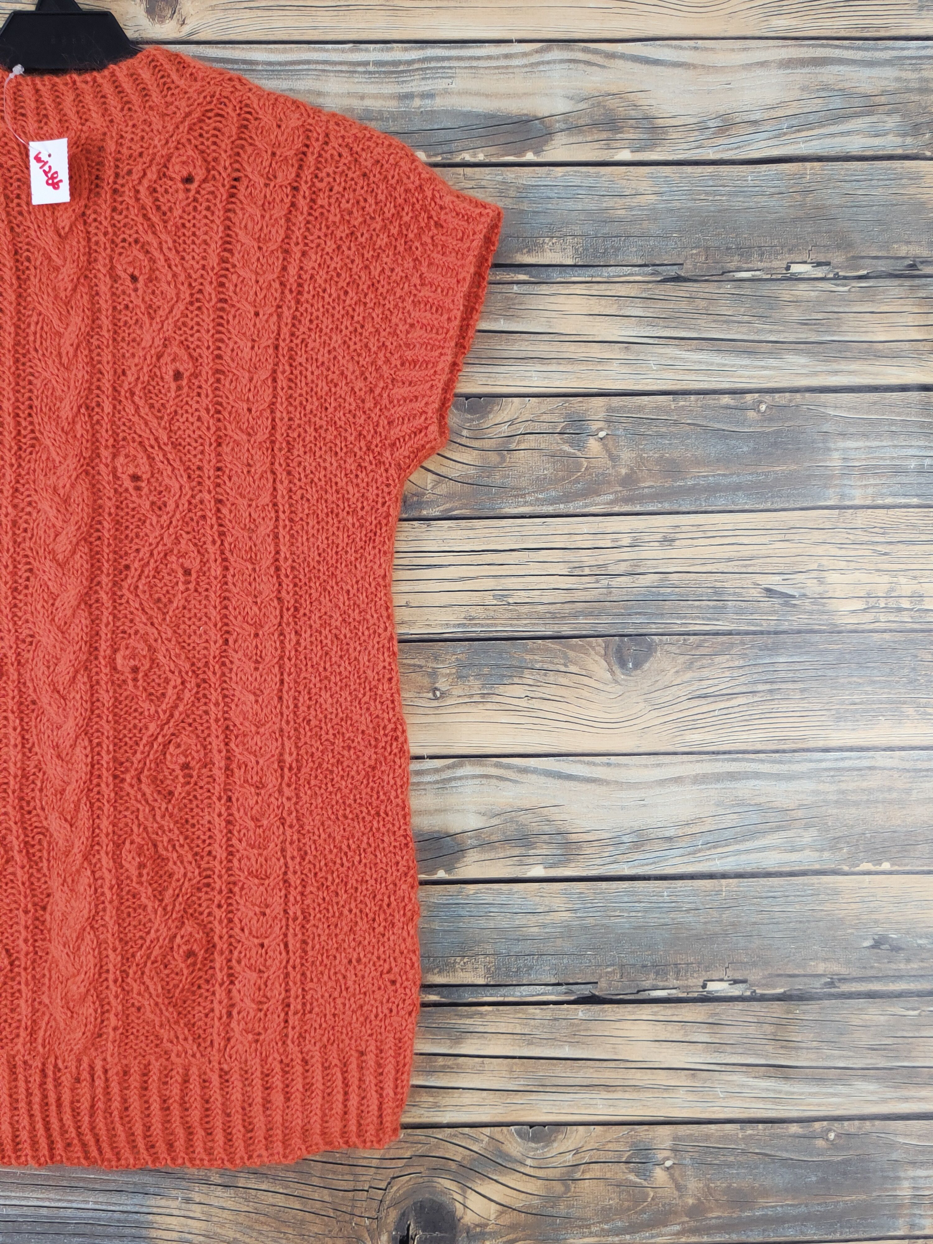 Japanese Brand Japanese Brand Orange Knitwear Sweater Vests #W1286 Size S / US 4 / IT 40 - 9 Thumbnail