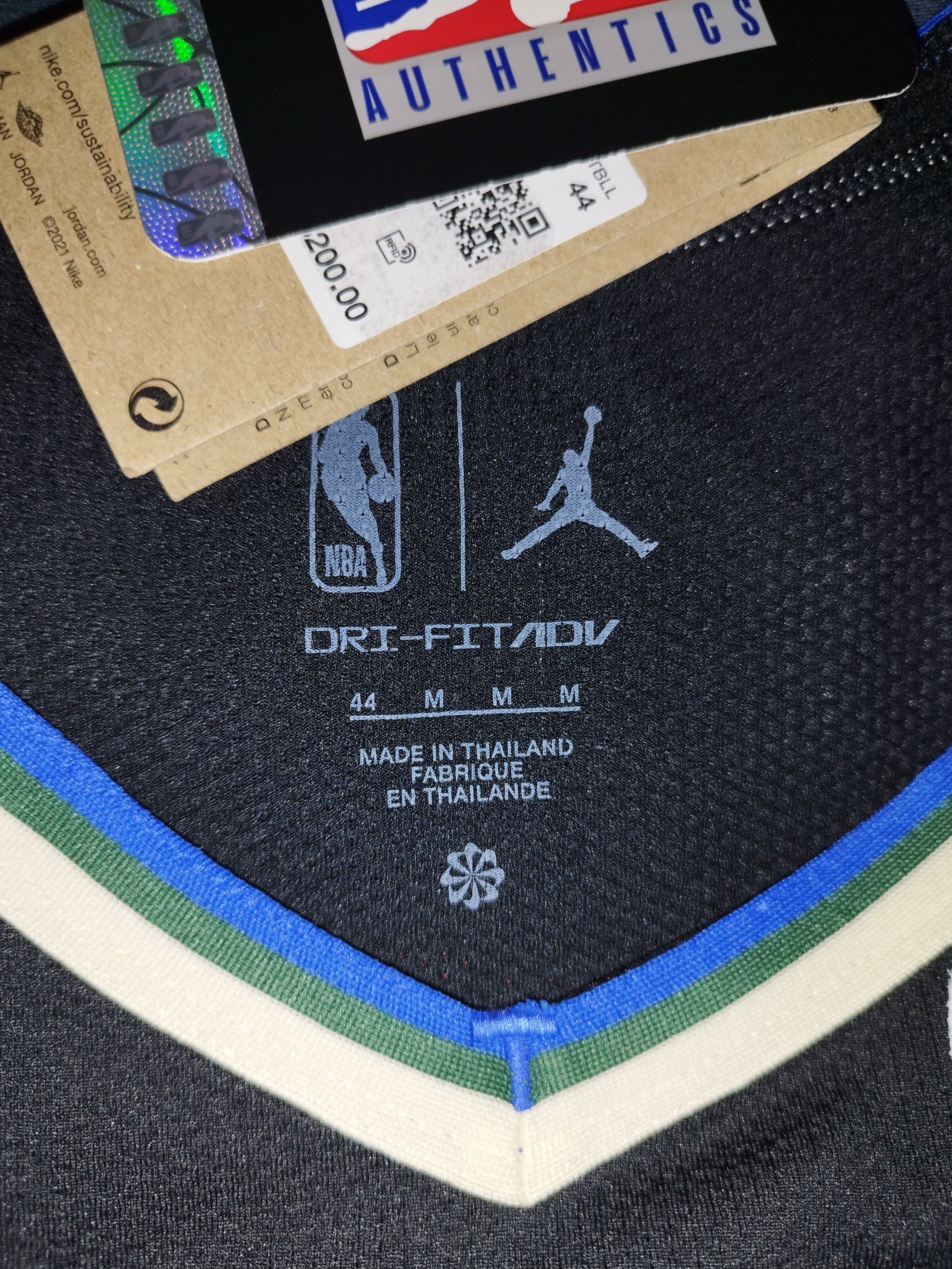 Nike Jordan Giannis Antetokounmpo Bucks Authentic Jersey pro Size US M / EU 48-50 / 2 - 11 Thumbnail