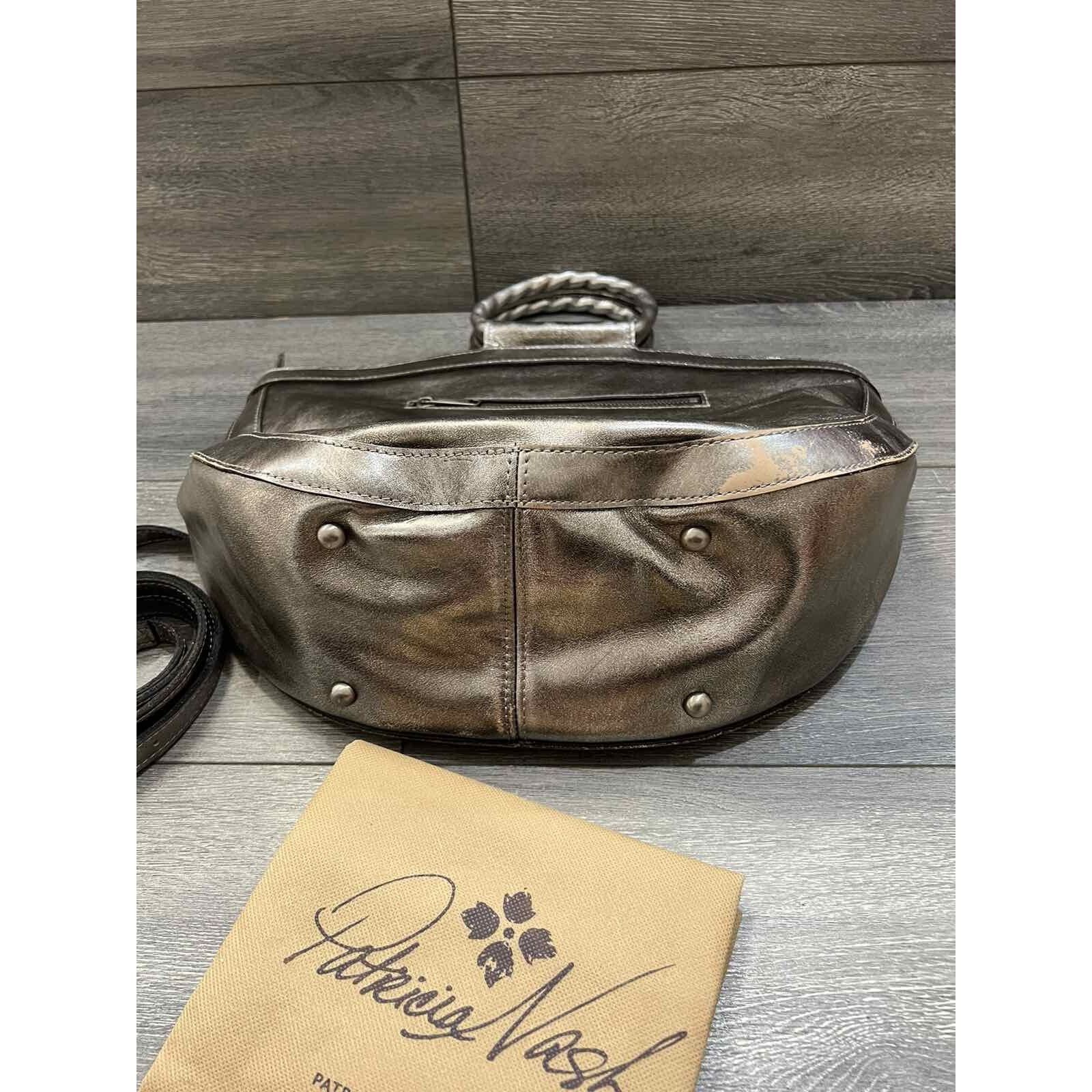 Patricia Nash Patricia Nash Leather Satchel Platinum gray bag B000585 Size ONE SIZE - 5 Thumbnail