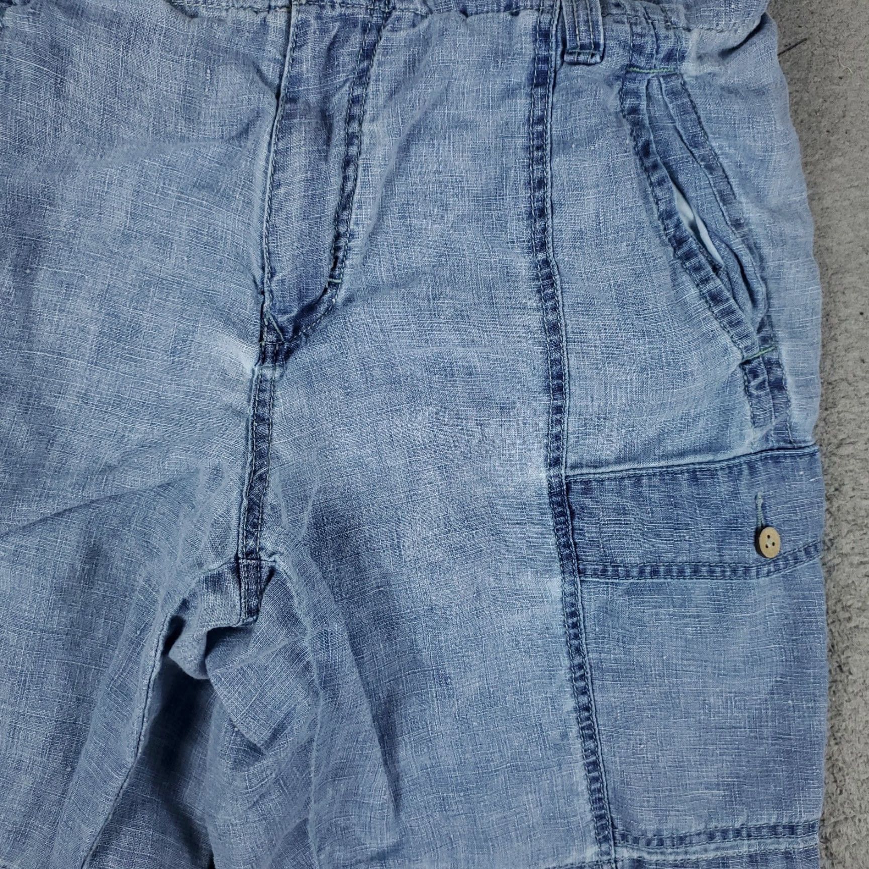 Tommy Bahama VINTAGE Tommy Bahama Cargo Shorts Mens 34 Blue Linen Outdoor Hiking Camping Casual Summer Size US 34 / EU 50 - 3 Thumbnail