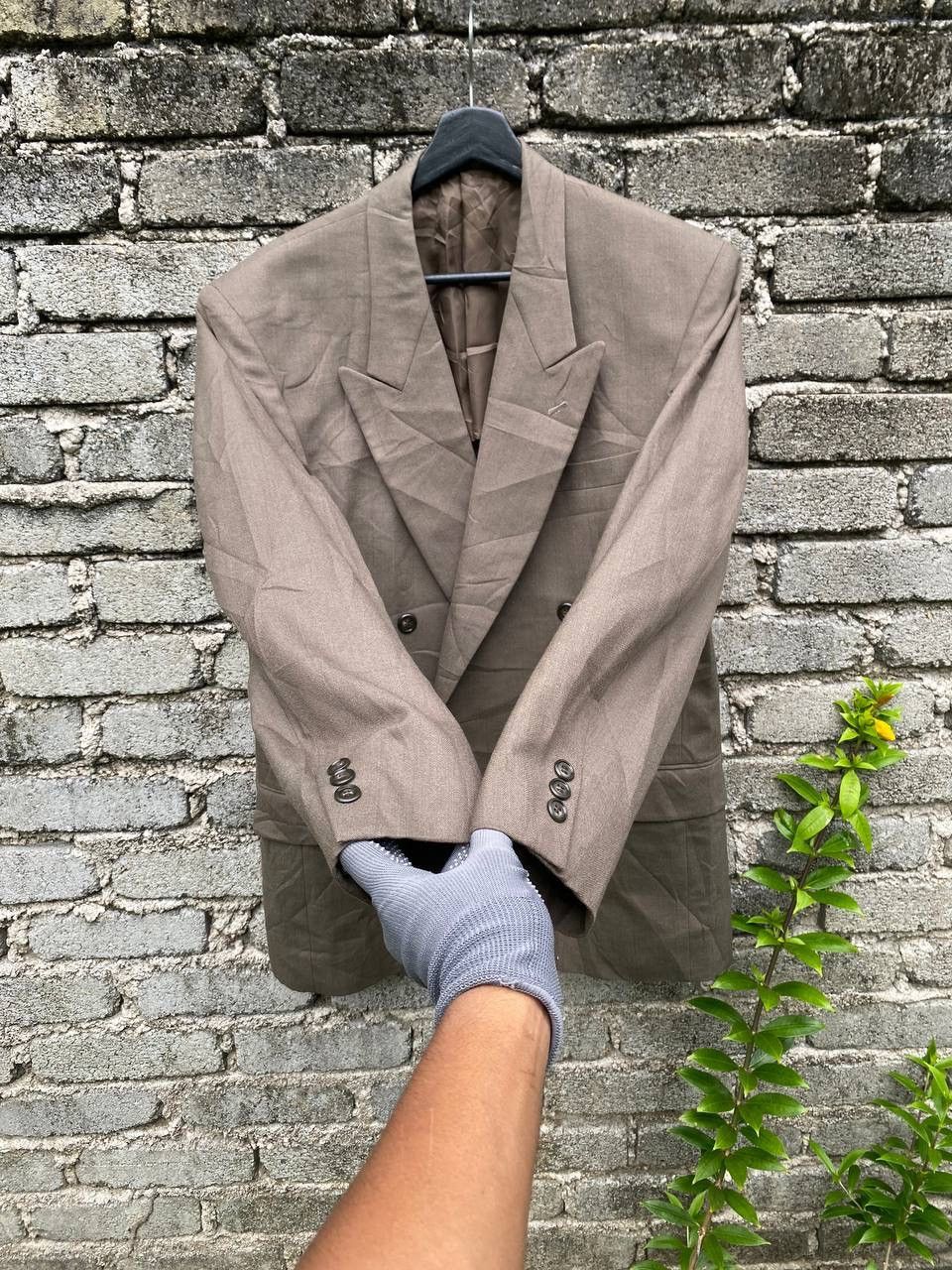 Japanese Brand Vintage Grace Zest Double Breasted Wool Blazer Size 48L - 5 Thumbnail