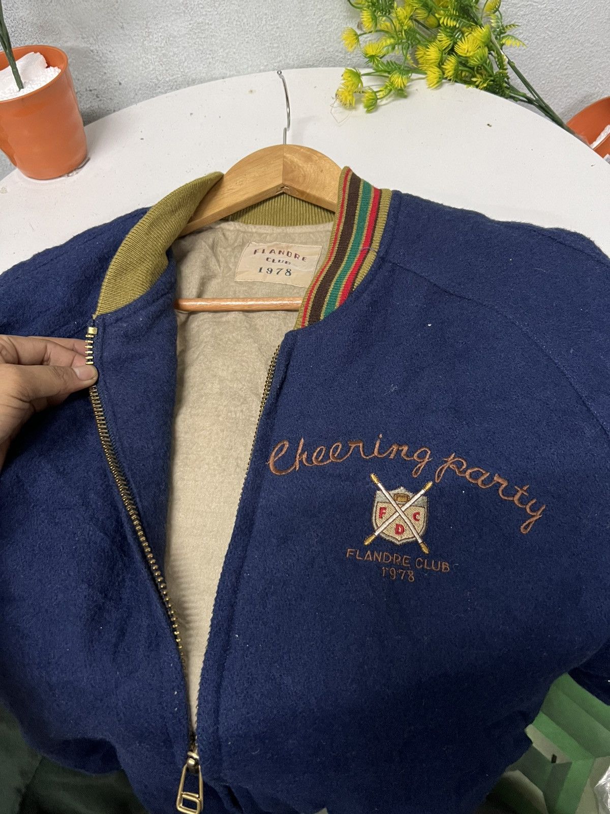 Japanese Brand × Vintage VINTAGE FLANDRE CLUB 1978 VARSITY JACKET Size US M / EU 48-50 / 2 - 6 Thumbnail